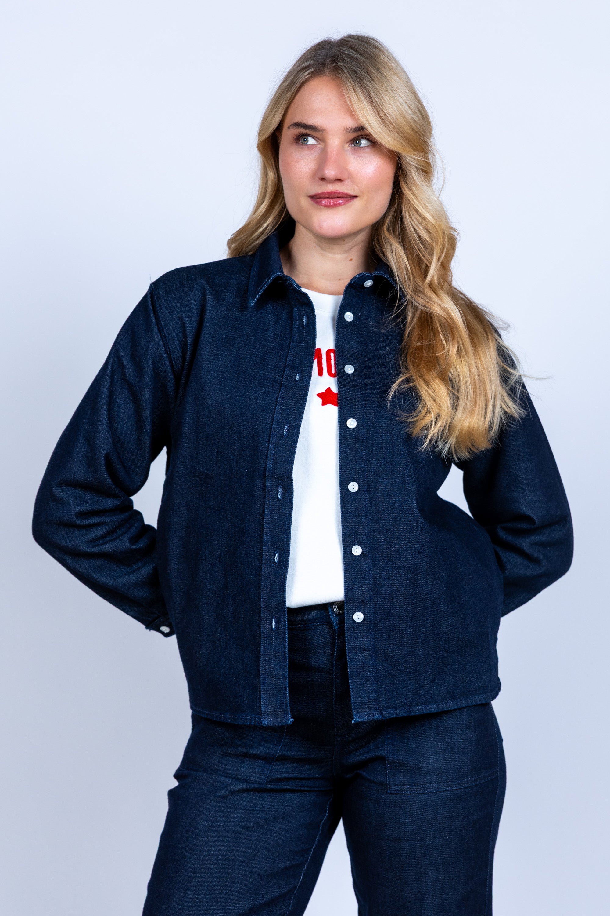 Spijkerjasje met knopen - Jeans