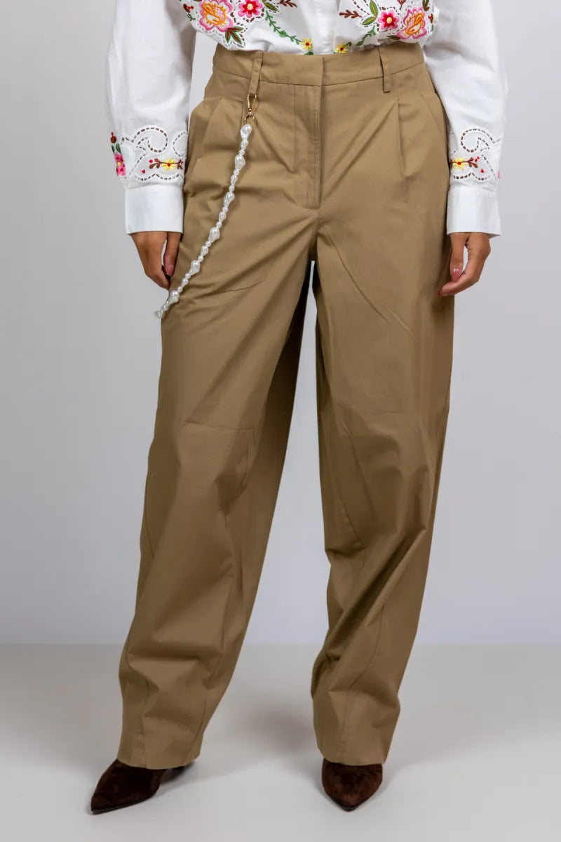 ESSENTIEL ANTWERP ESSENTIEL ANTWERP JESUIS Broek met plooien - Camel