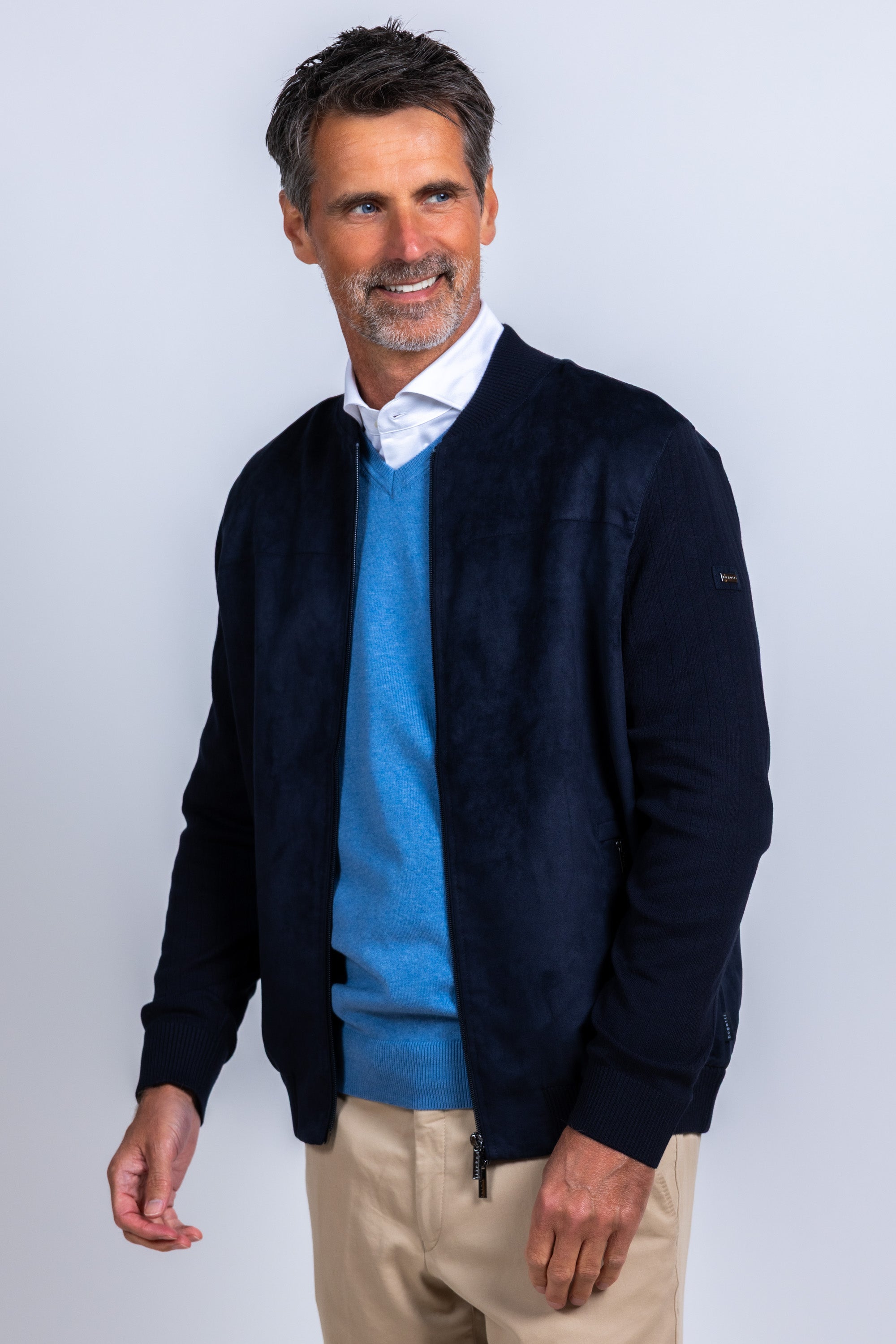 Vest met rits - Marine