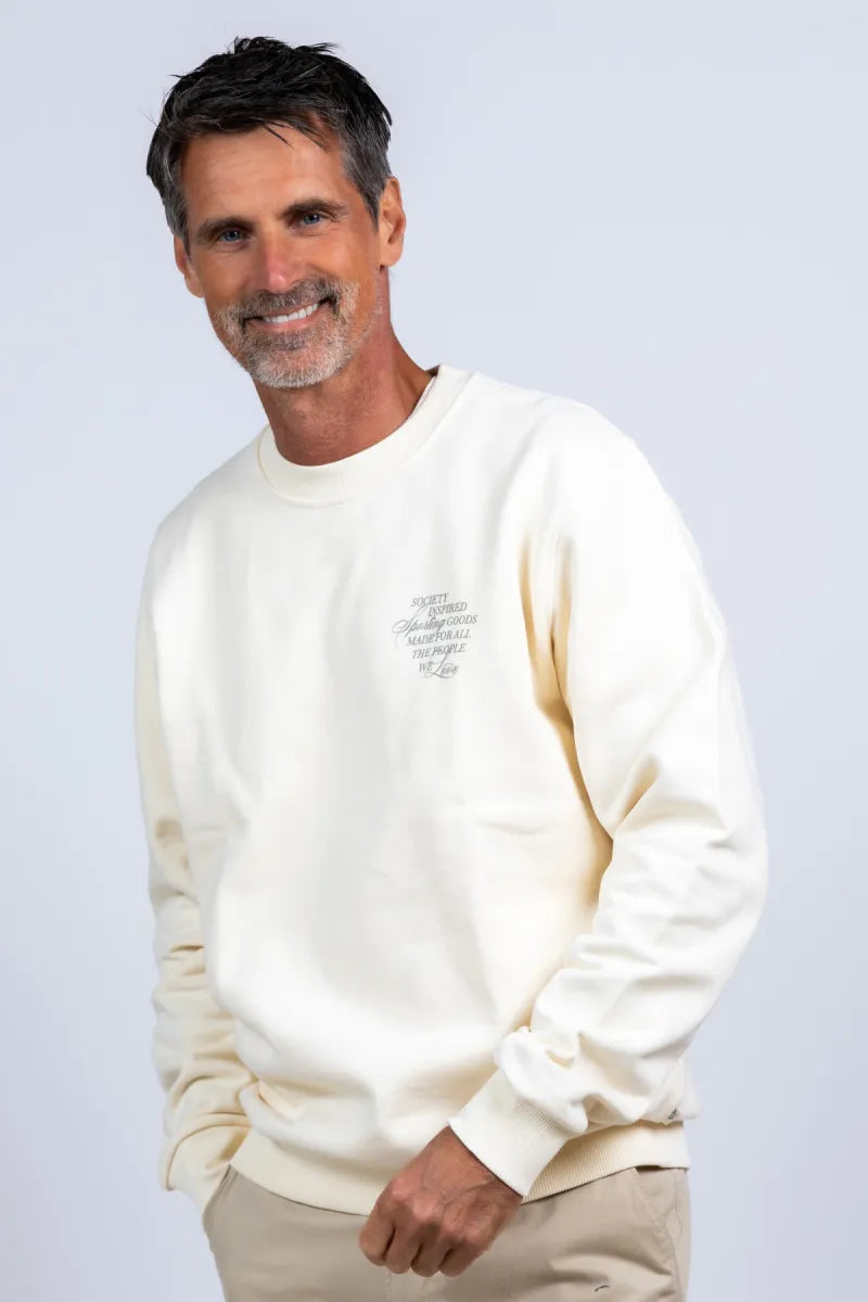 LES DEUX H LES DEUX H 1001577 LES DEUX H 1001577 Sweater met print - Ecru