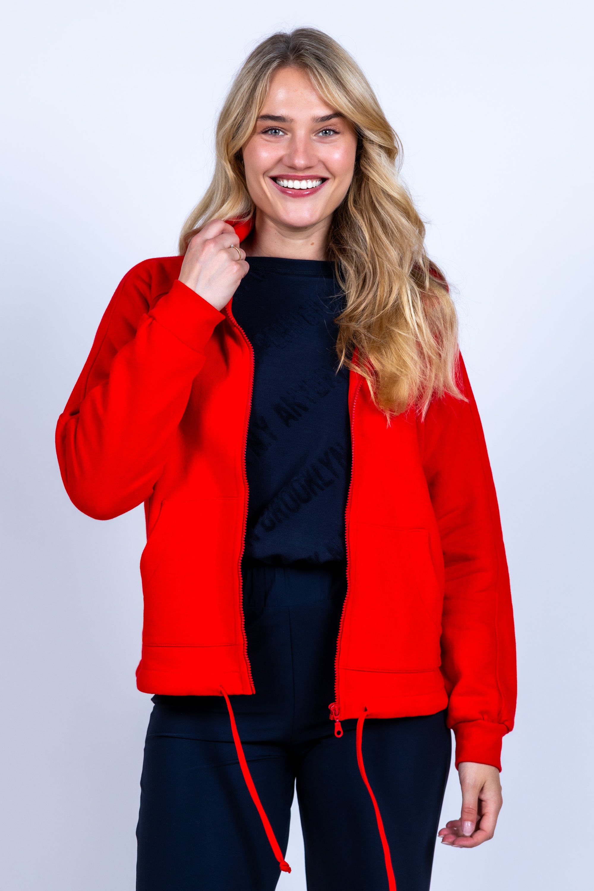 Vest met ritssluiting - Rood