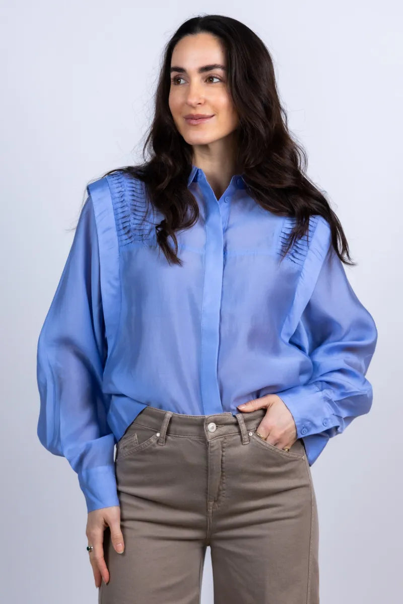 CPH MUSE Blouse met plooien - French blue