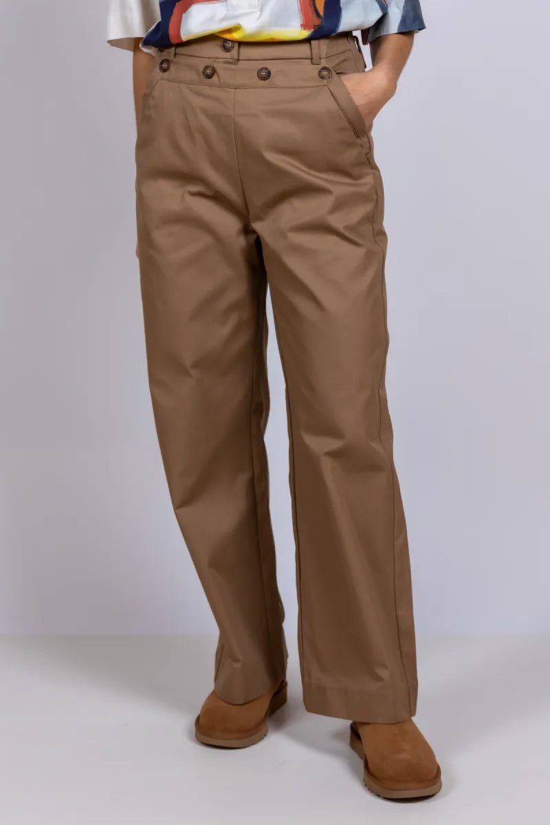 MUNTHE MUNTHE RENARD Broek met knopen - Camel