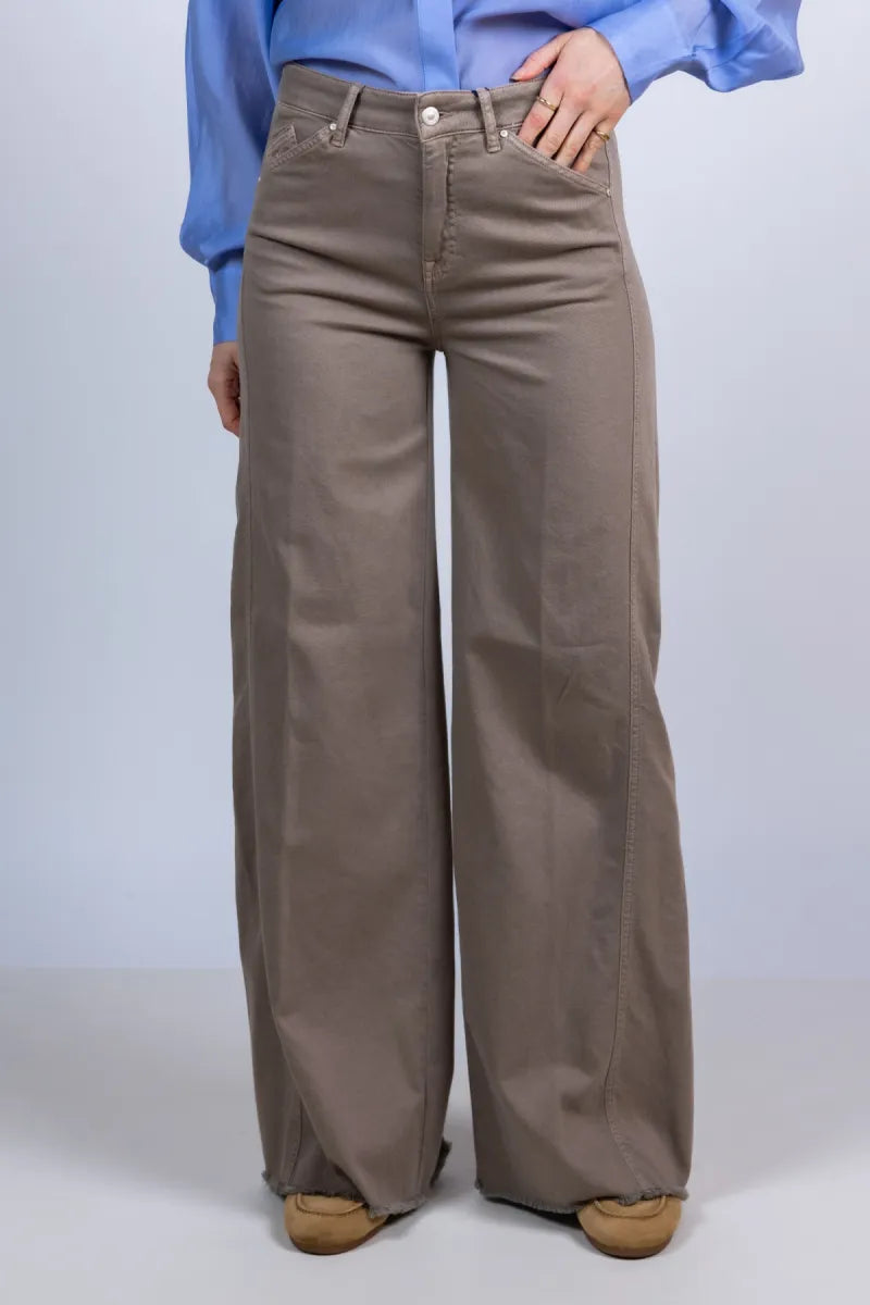 RAFFAELLO ROSSI RAFFAELLO ROSSI 9391 SENA P RAFFAELLO ROSSI 9391 SENA P Wijde broek - Taupe