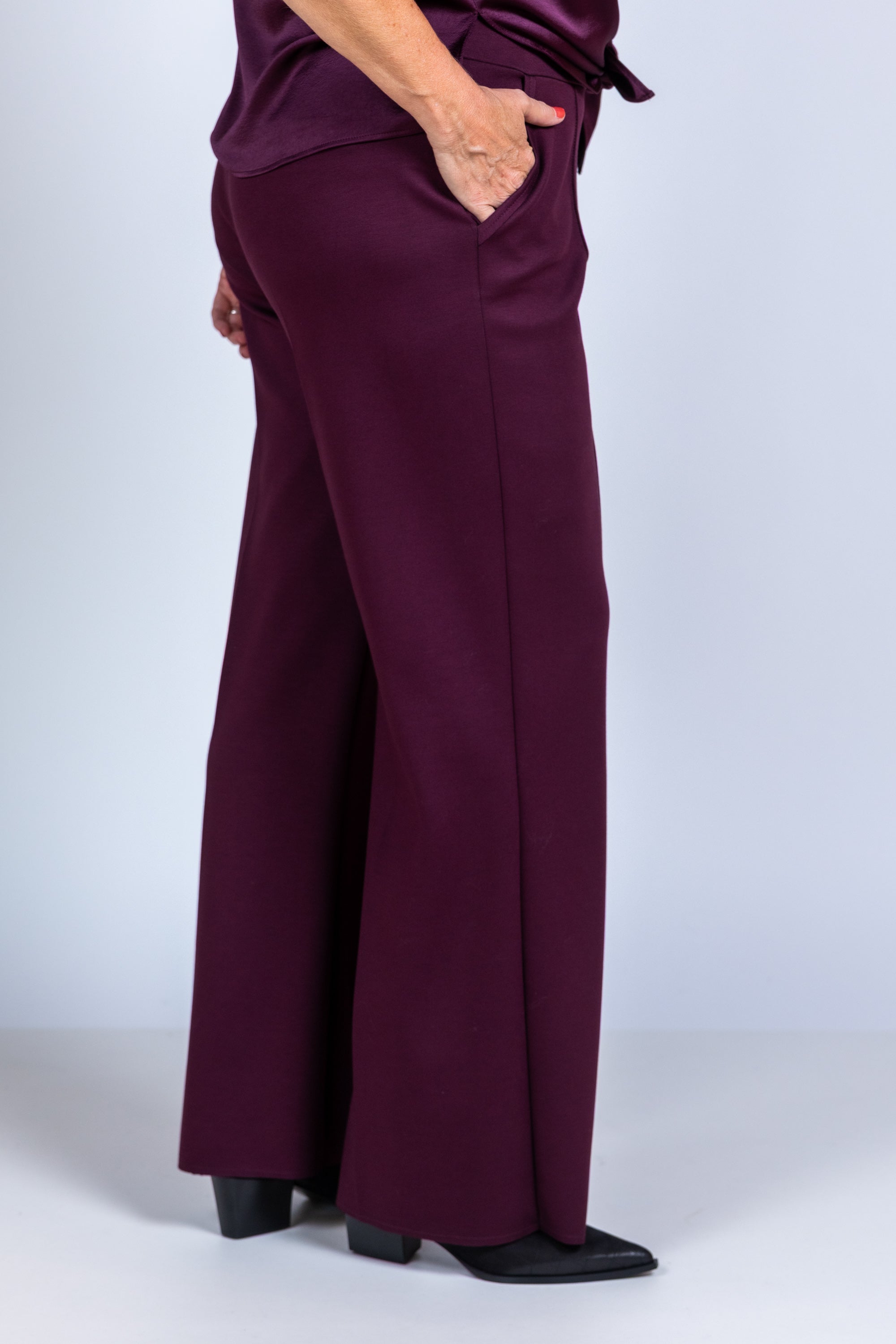 Wijde pantalon - Burgundy