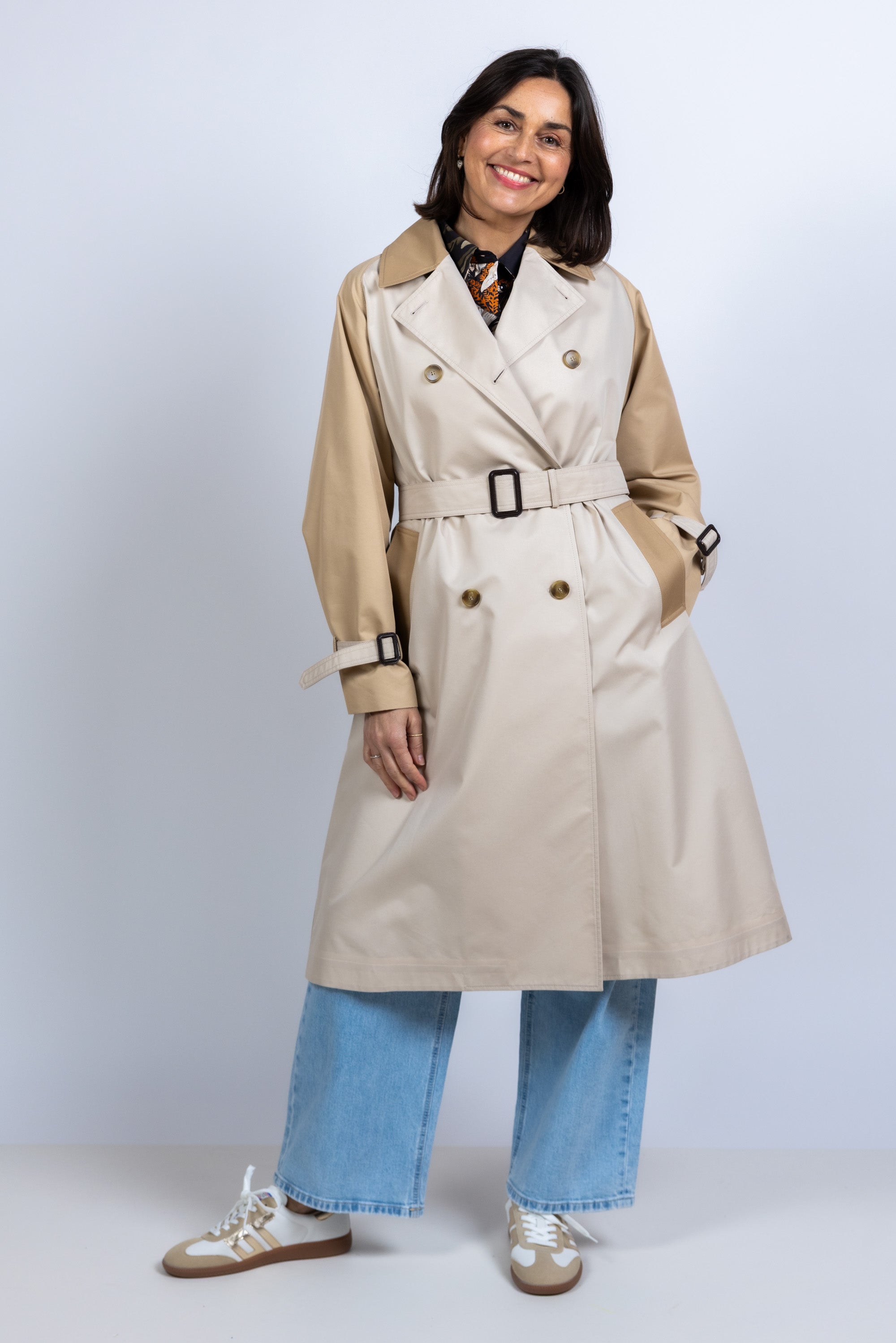 Trenchcoat met ceintuur - Zand