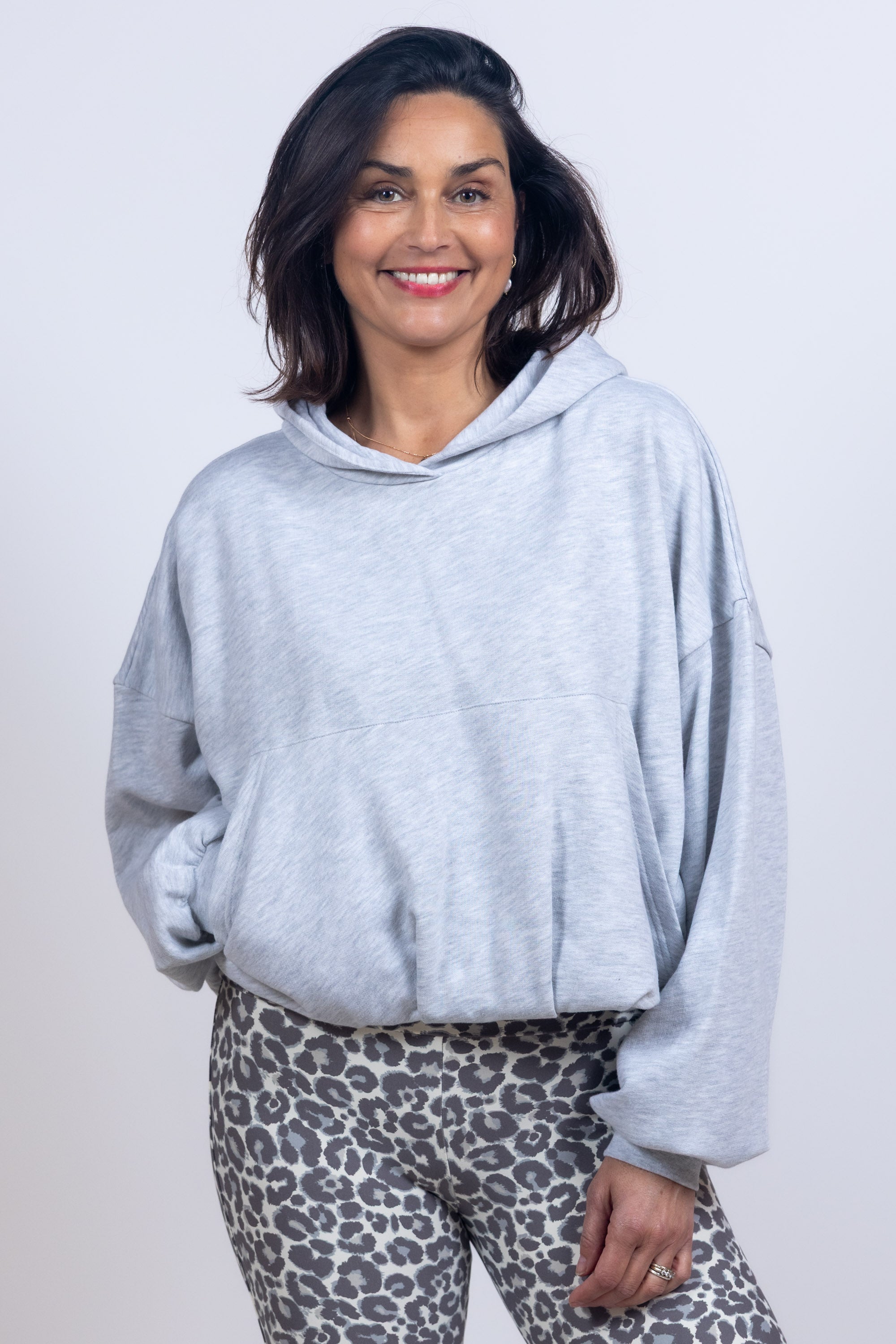 Hoodie met capuchon - Lichtgrijs