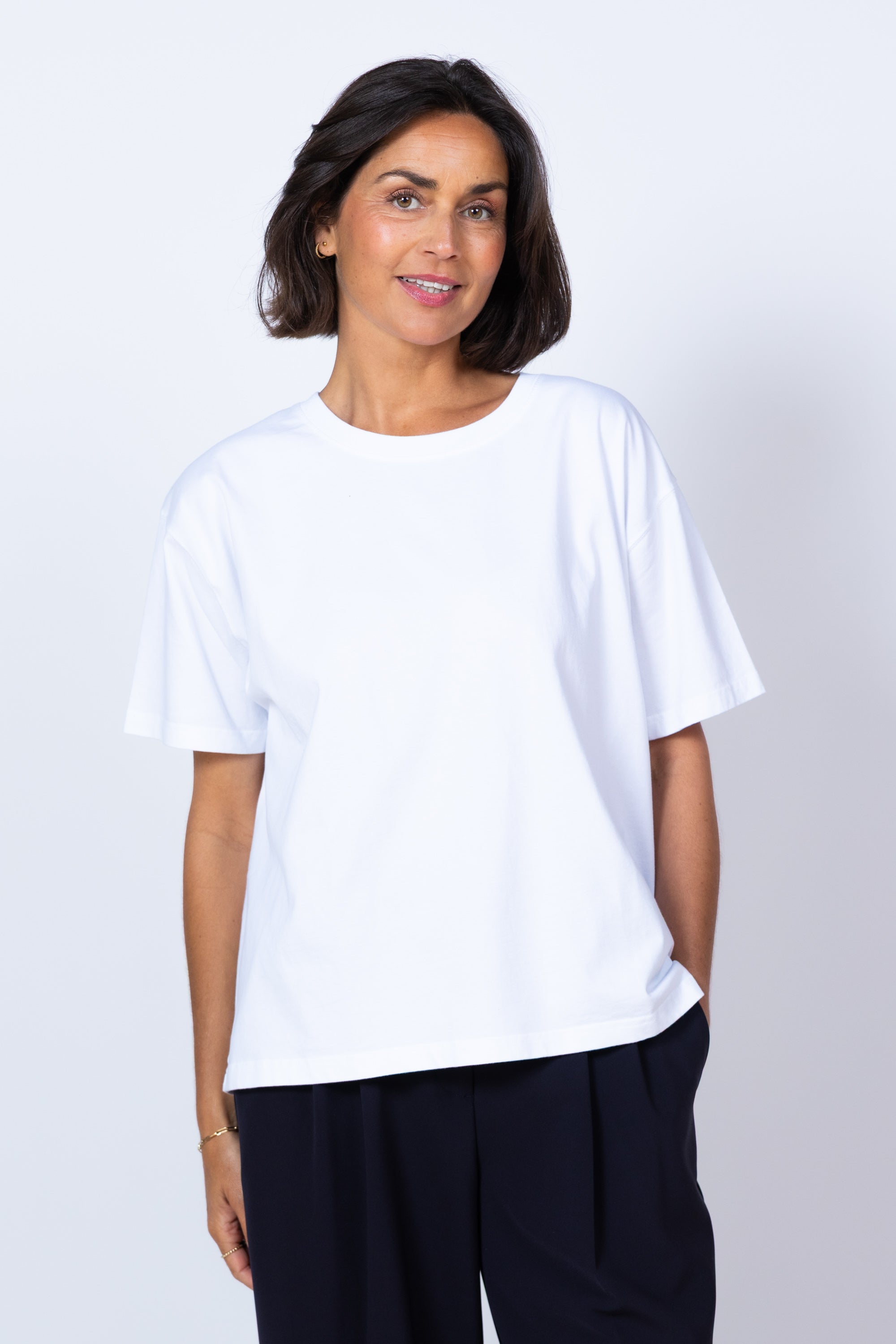 T-shirt met ronde hals - Wit