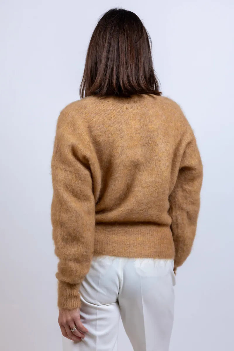 MIREIMARIE MIREIMARIE Saint Jean MIREIMARIE Saint Jean Trui met V-hals - Camel