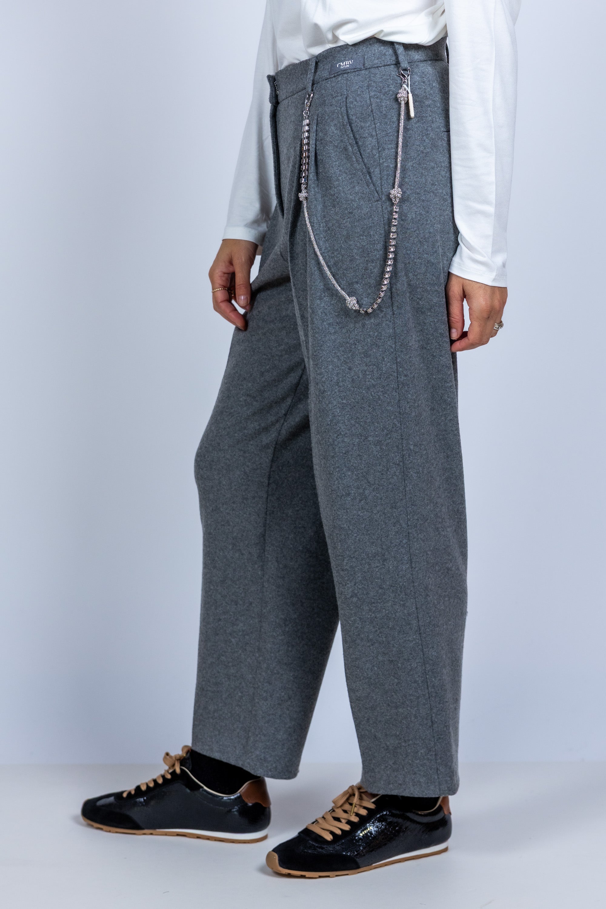 Wijde pantalon - Lichtgrijs