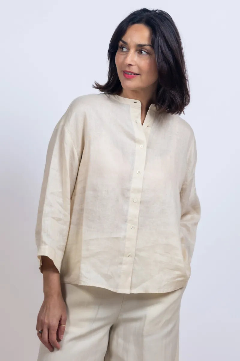 JC SOPHIE Blouse met knopen - Zand