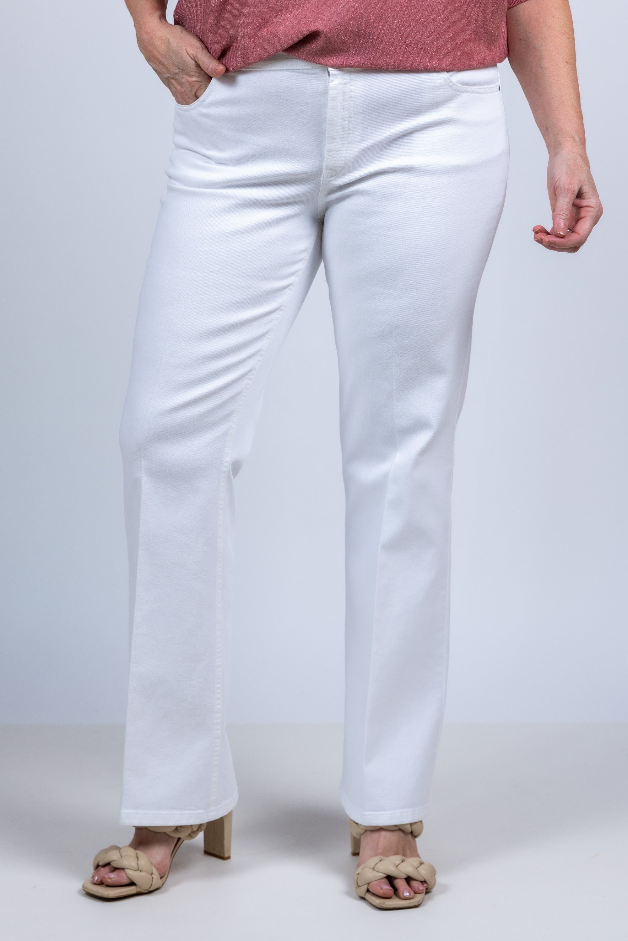 Broek met rechte pijpen - Wit