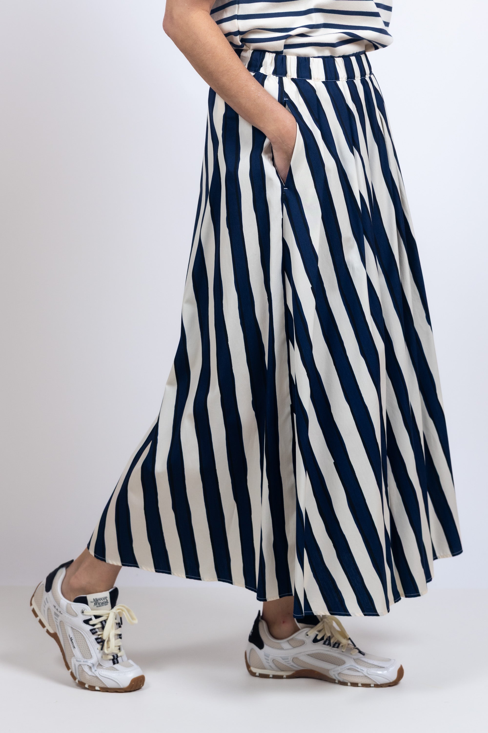 Rok met strepen - Marine