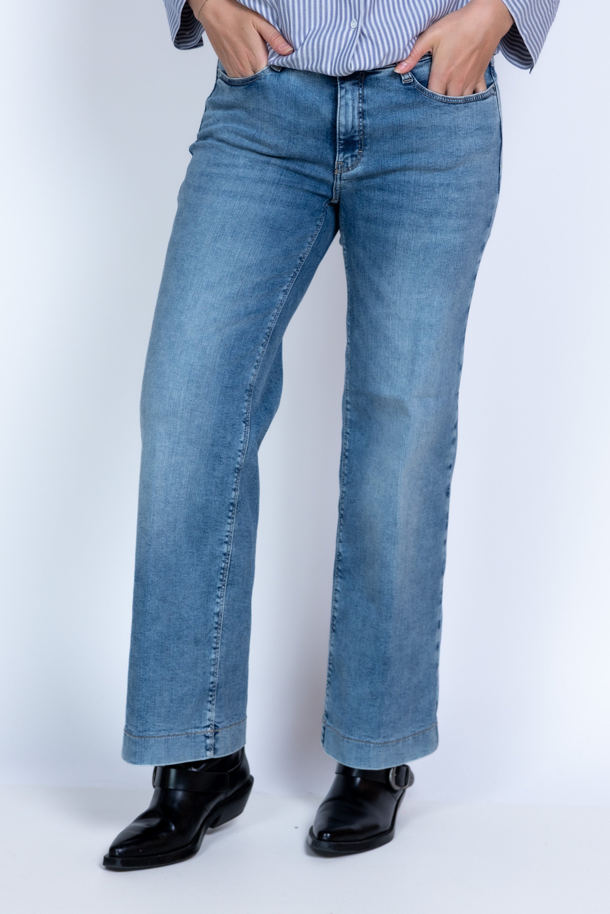 Jeans met wijde pijpen - Licht jeans