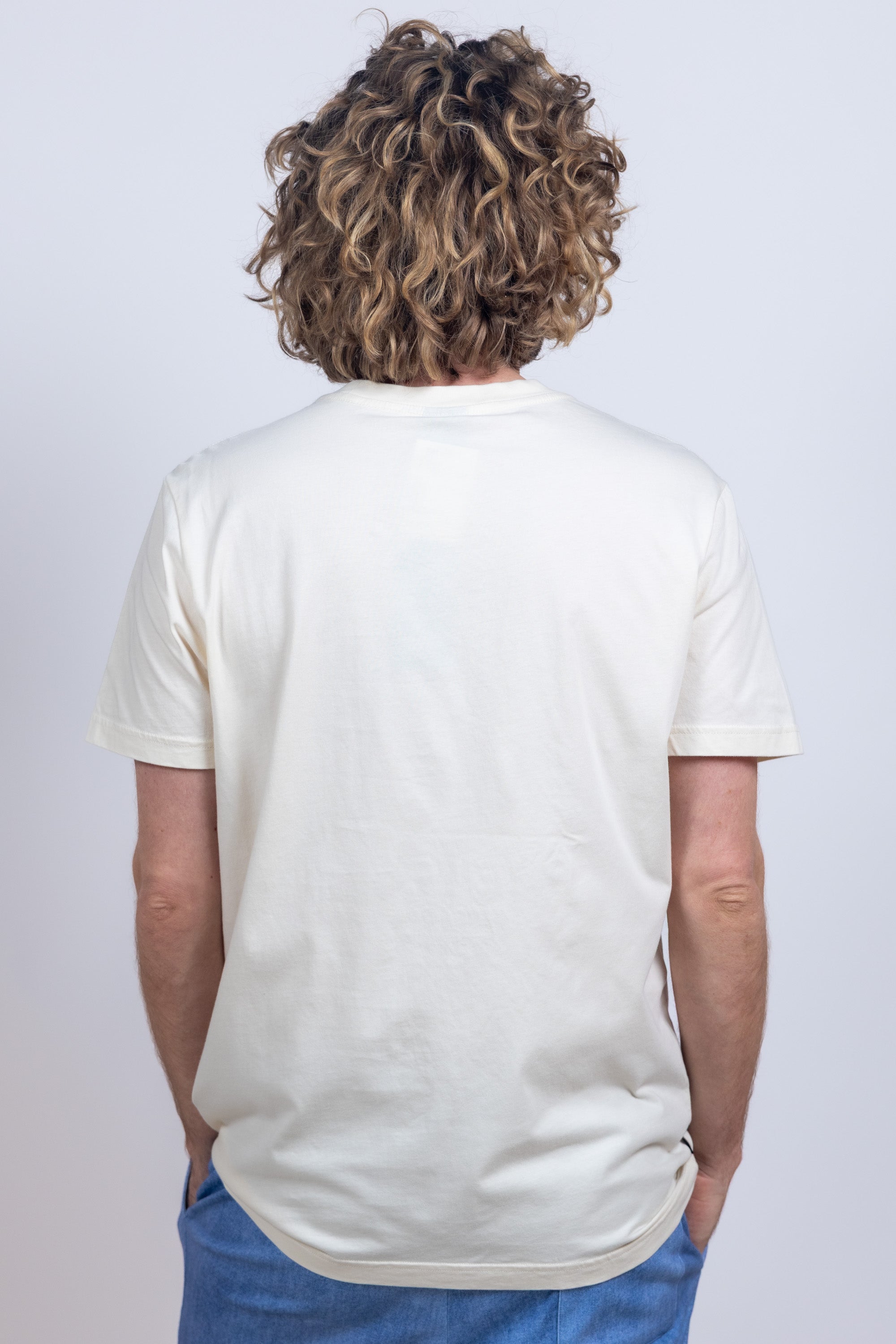 T-shirt met print - Ecru