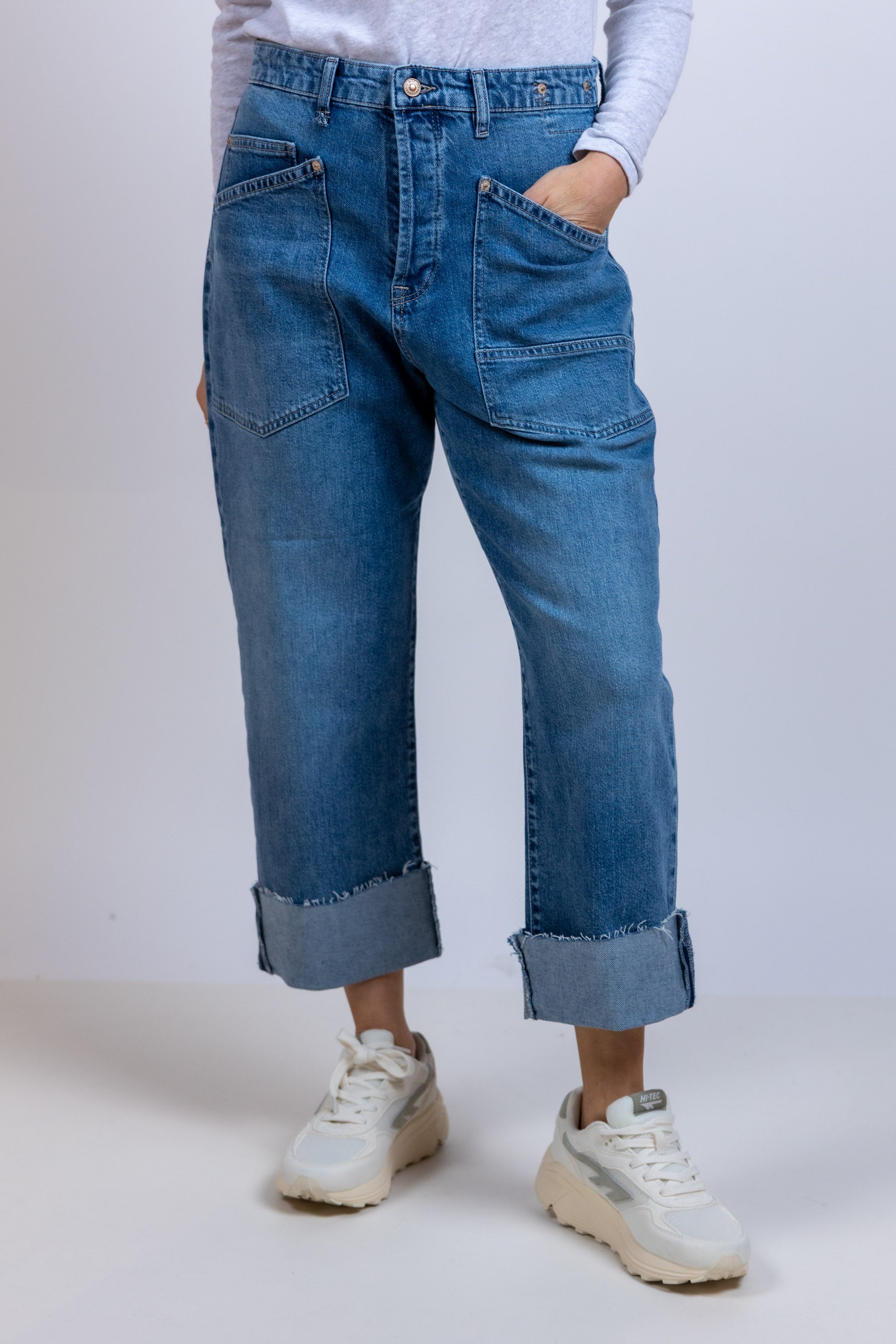 Jeans met omslag - Jeans