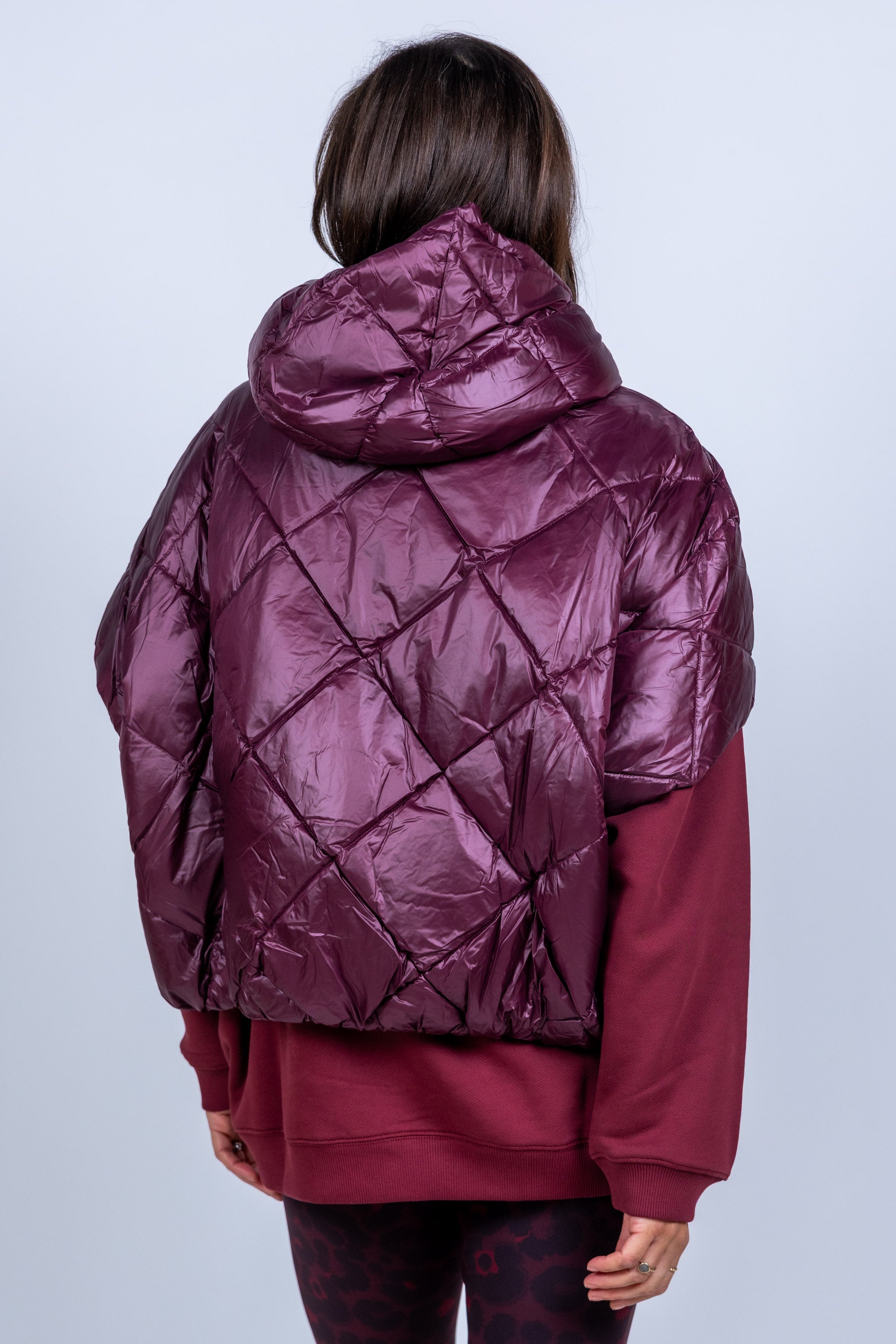 Gewatteerde bodywarmer - Donkerbordeaux