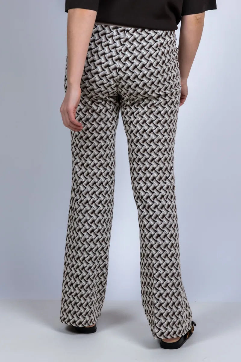 CAMBIO CAMBIO 6476-0378.11 Broek met patroon - Bruin