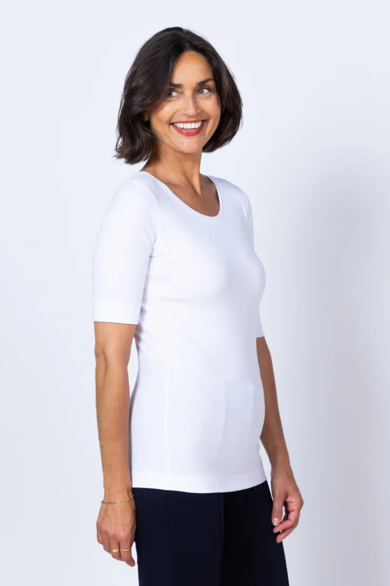 MARC CAIN NOS MARC CAIN NOS +E4809 J50 T-shirt met korte mouwen - Wit