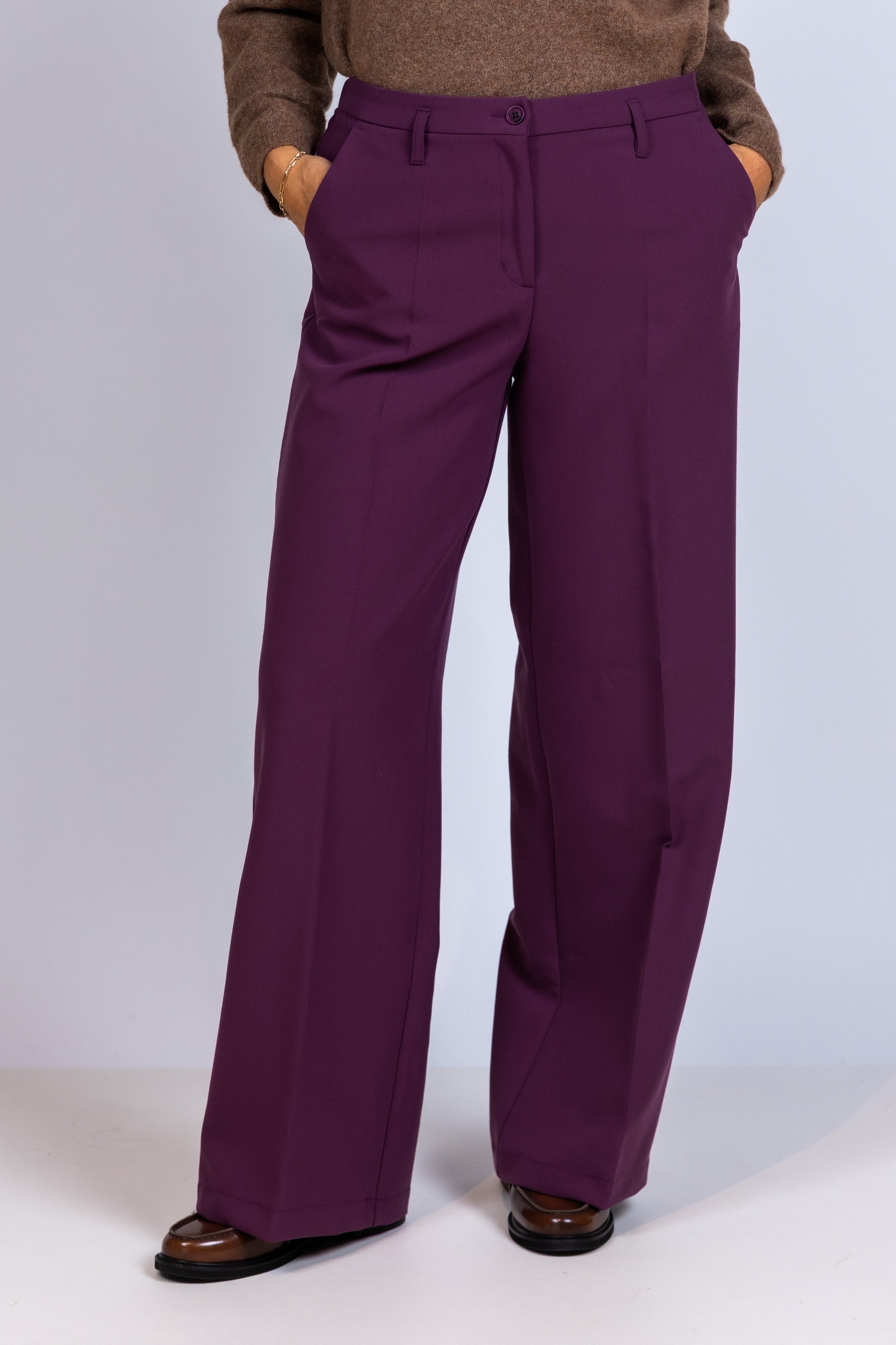 Wijde broek - Burgundy