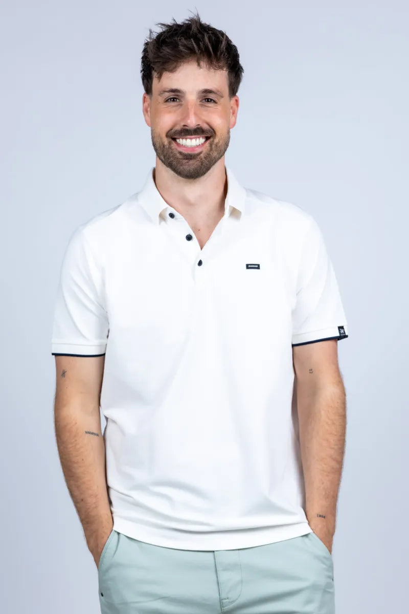 VANGUARD Polo met knopen - Wit