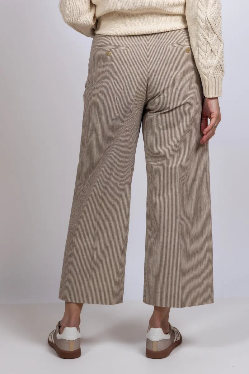 WEEKEND BY MAX MARA WEEKEND BY MAX MARA MARINA Wijde broek met strepen - Zand