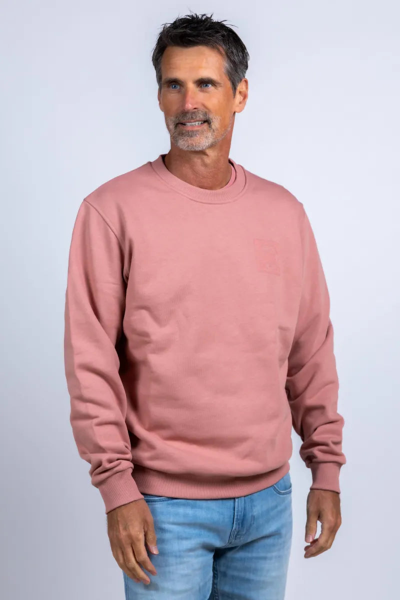 LES DEUX H LES DEUX H 1001507 LES DEUX H 1001507 Sweater met ronde hals - Oudroze