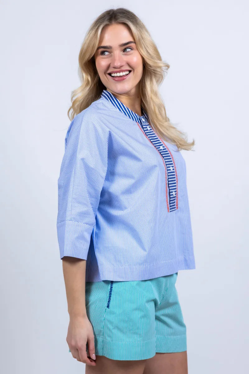 SACRECOEUR Gestreepte blouse - Bleu