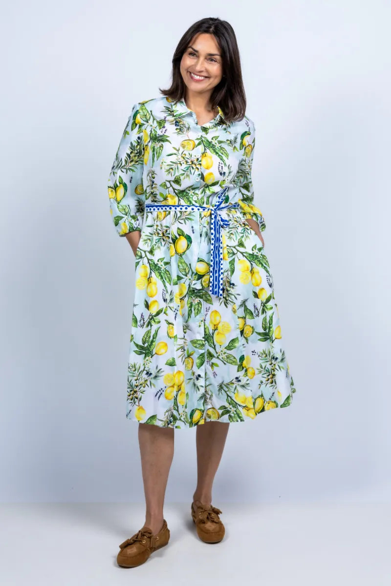 MARCCAIN COLLECTIE MARCCAIN COLLECTIE AA.21.10 W02 Jurk met knopen - Wit