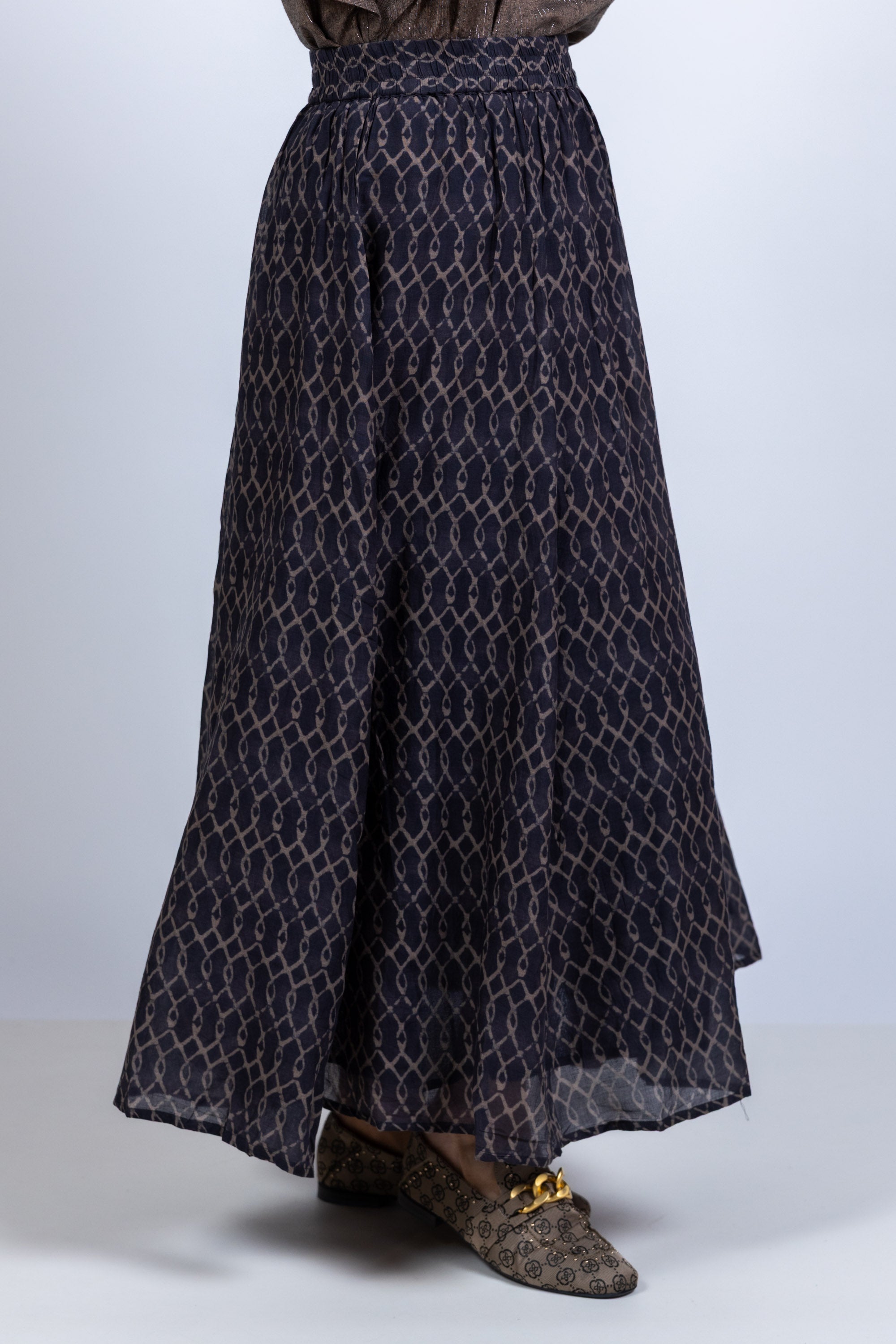 Maxi rok met print - Nearly black