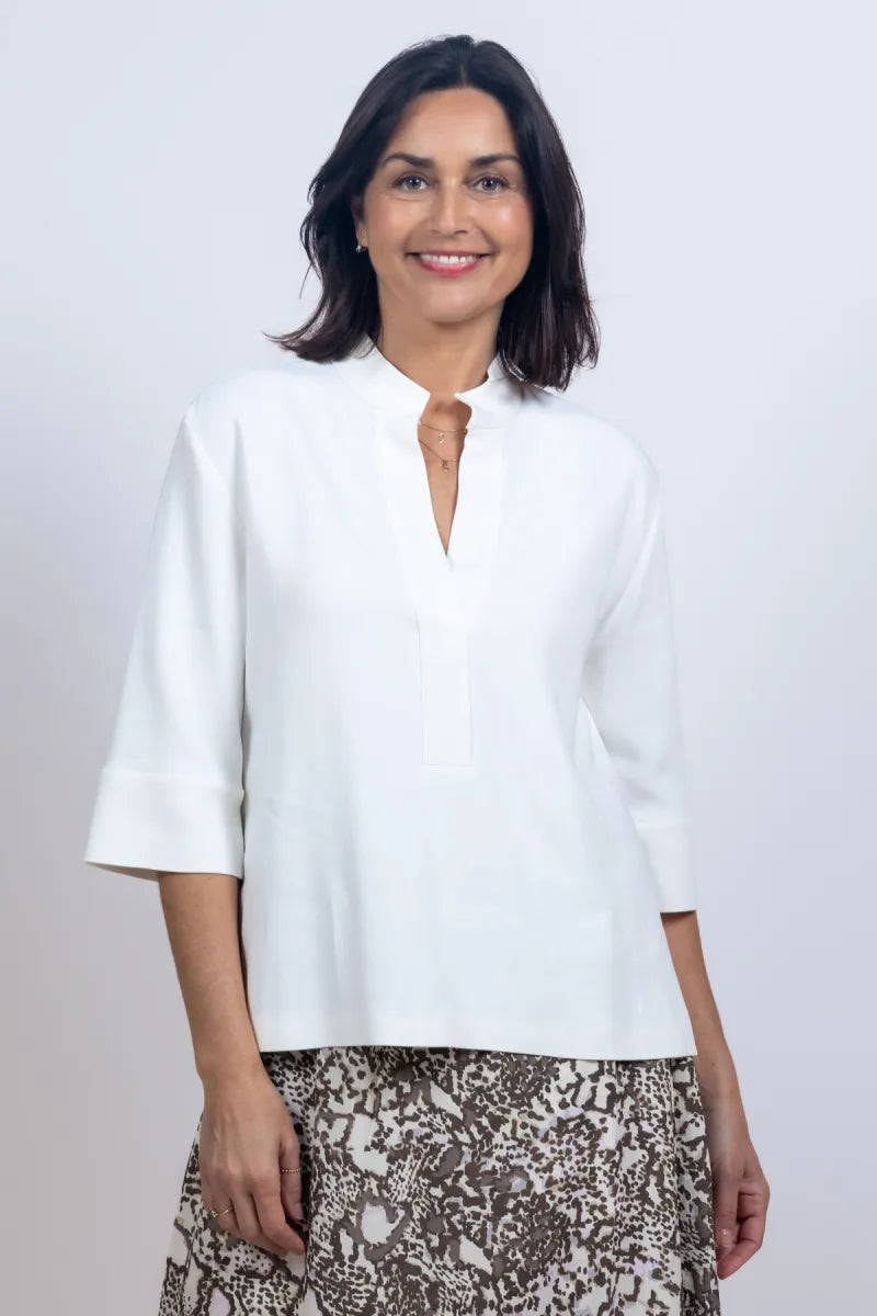 LUISA CERANO Blouse met split - Ecru