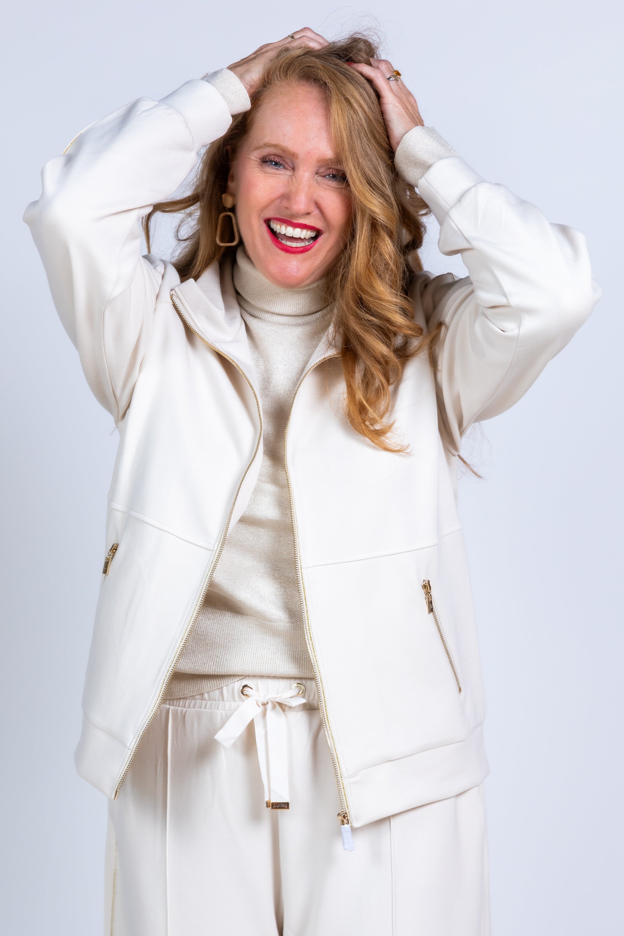 Vest met rits - Beige