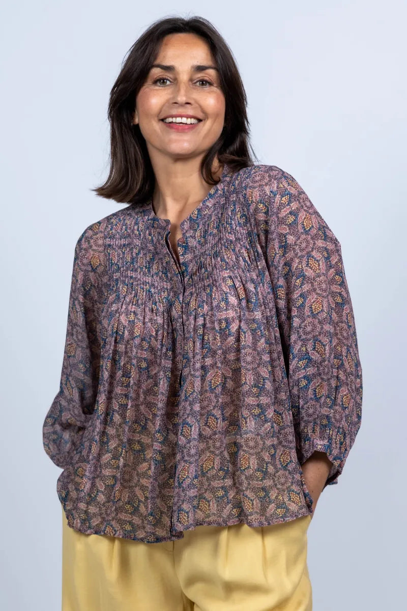 BA&SH Blouse met plooien - Roze