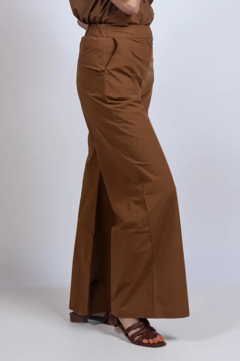SUNCOO SUNCOO JET Wijde broek - Cognac