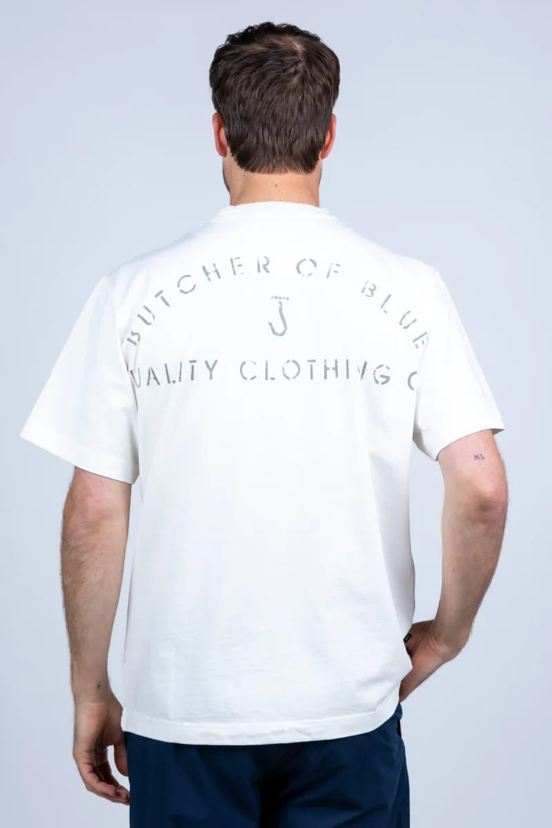 BUTCHER OF BLUE BUTCHER OF BLUE M2613040 T-shirt met print - Wit