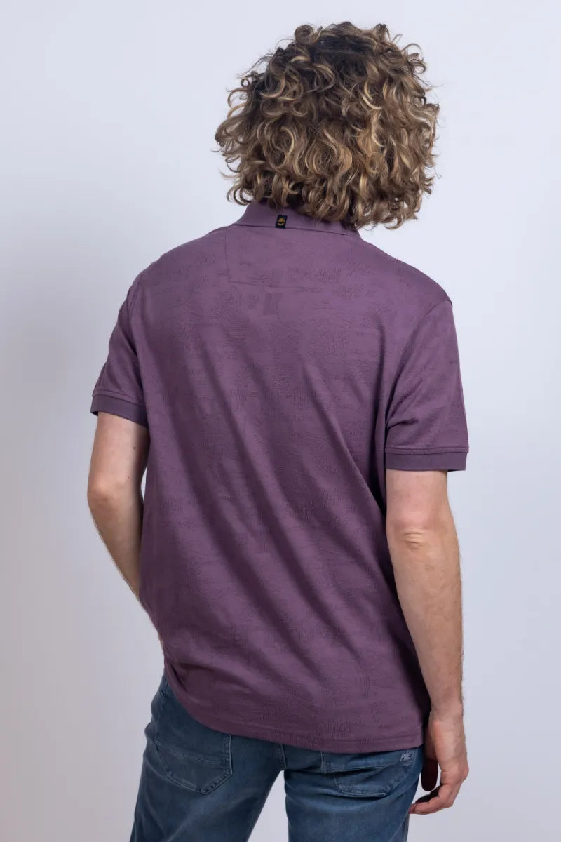 PME PME PPSS2603883 Polo met korte mouwen - Aubergine/plum