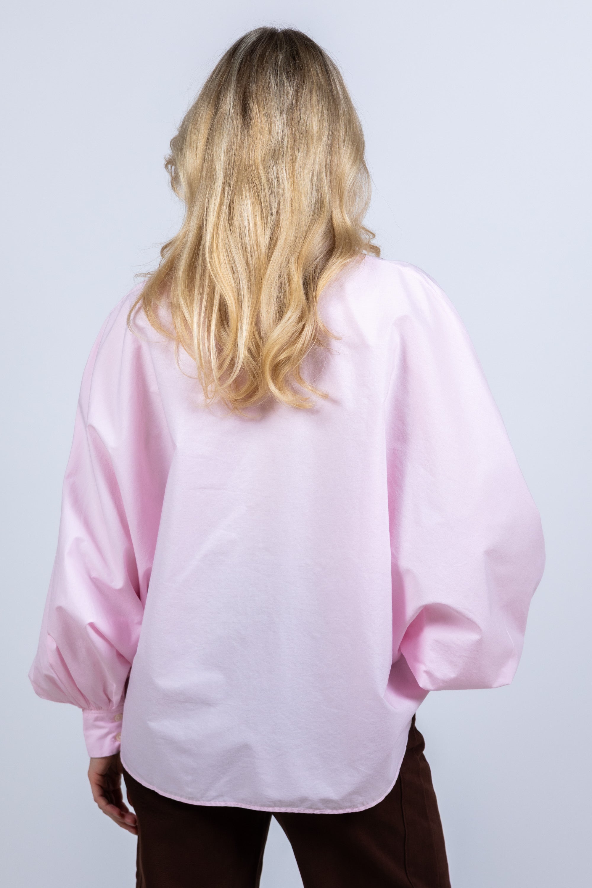 Blouse met ballonmouwen - Roze
