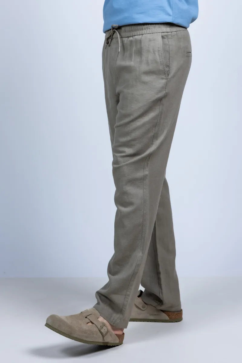 LES DEUX H LES DEUX H 1001339 Broek met elastische taille - Taupe