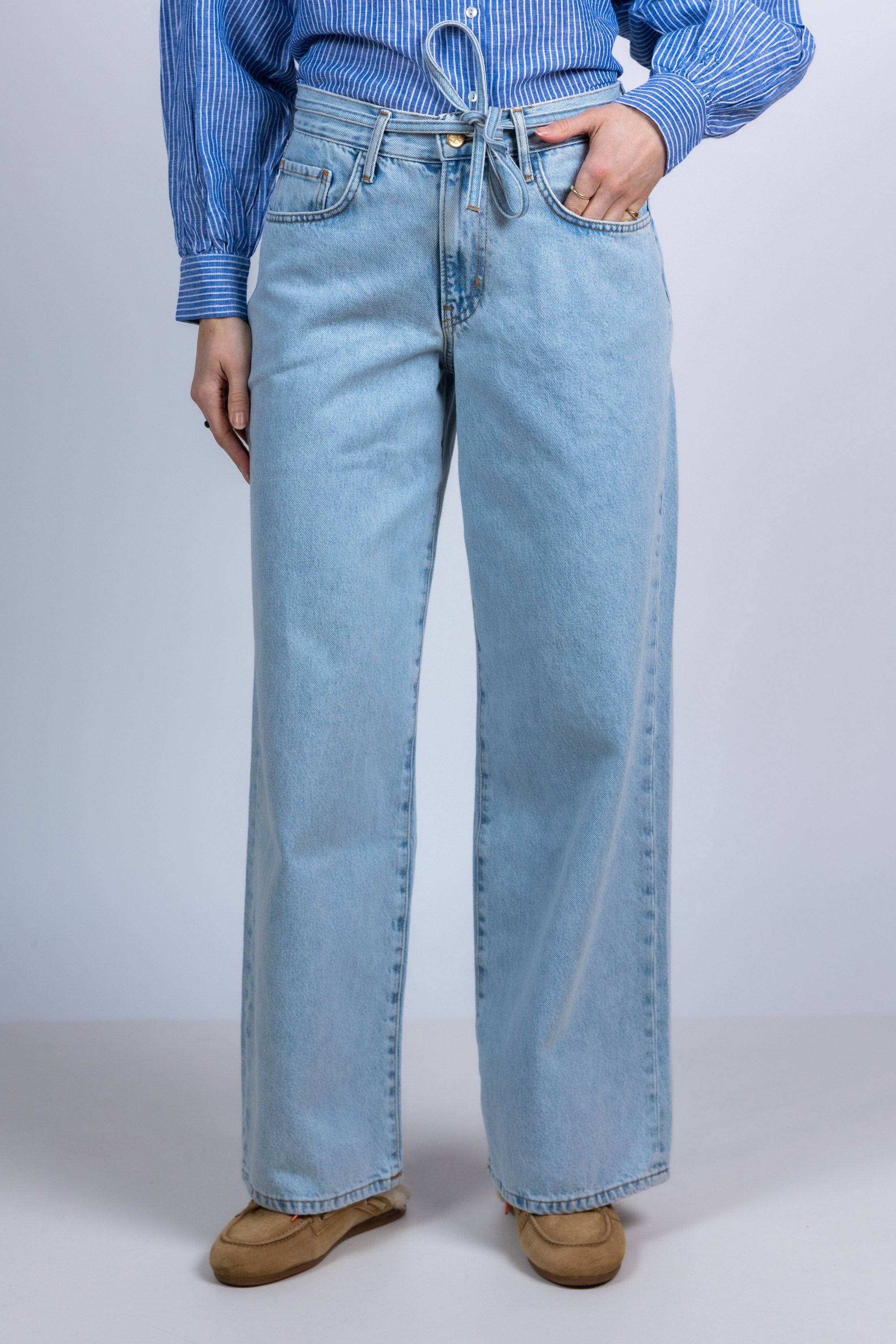 Jeans met wijde pijpen - Licht jeans