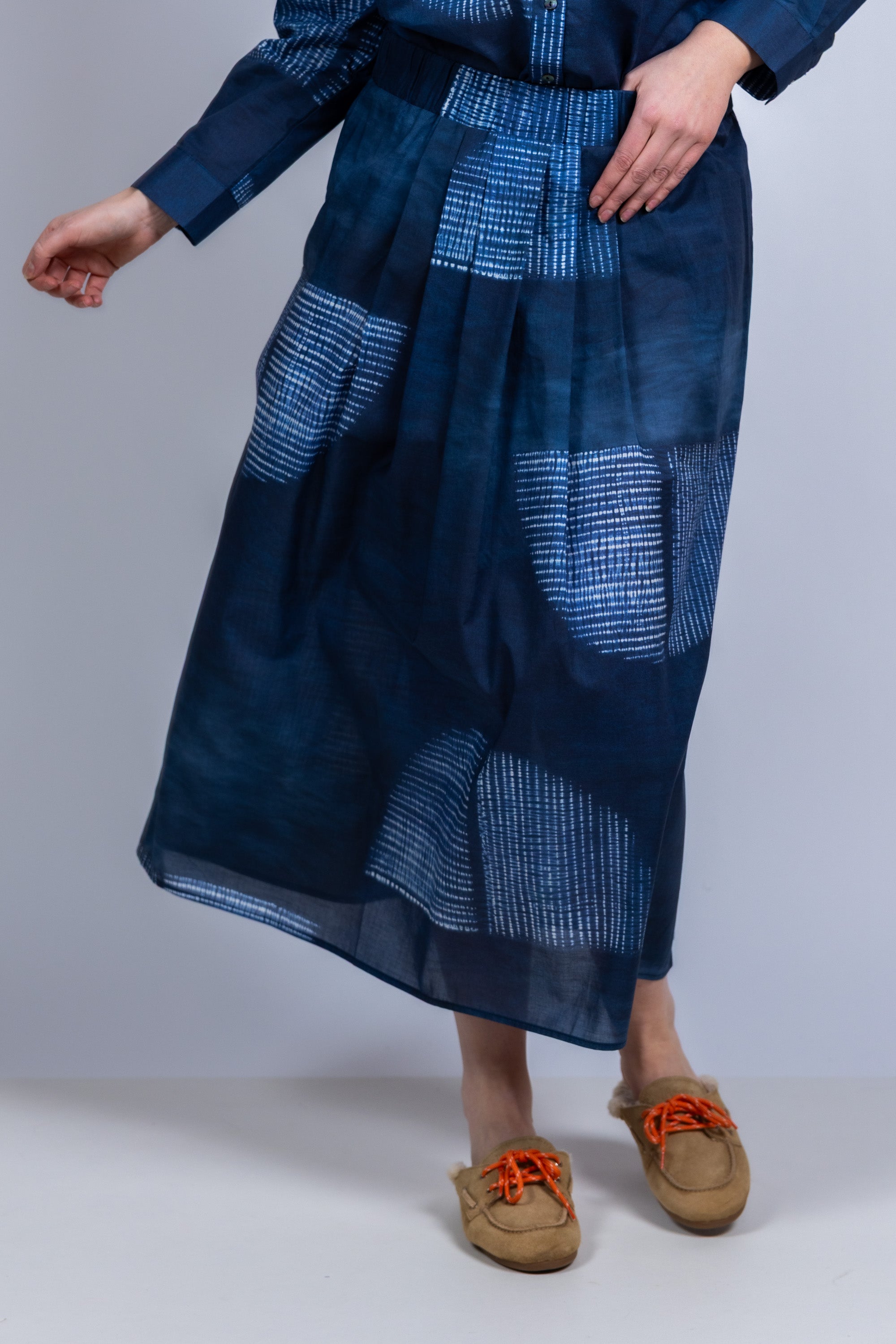 Rok met print - Marine