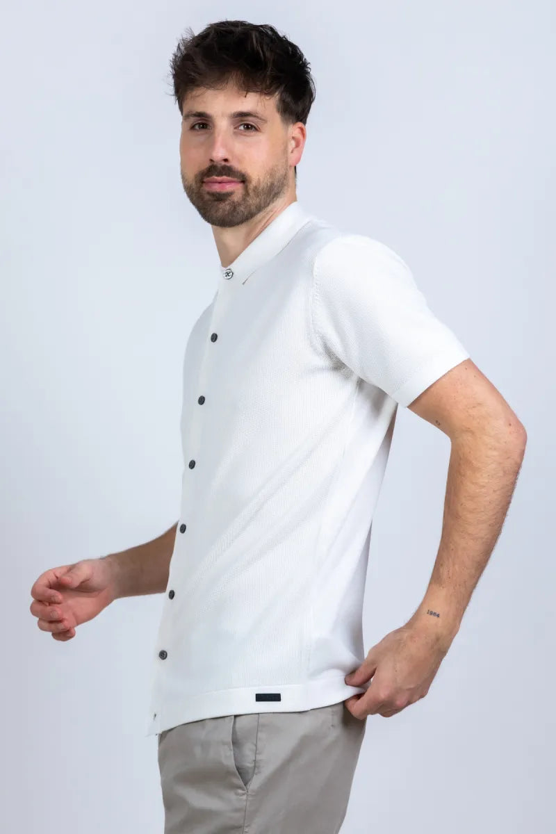 GENTI GENTI K4125-1260 GENTI K4125-1260 Shirt met knopen - Ecru