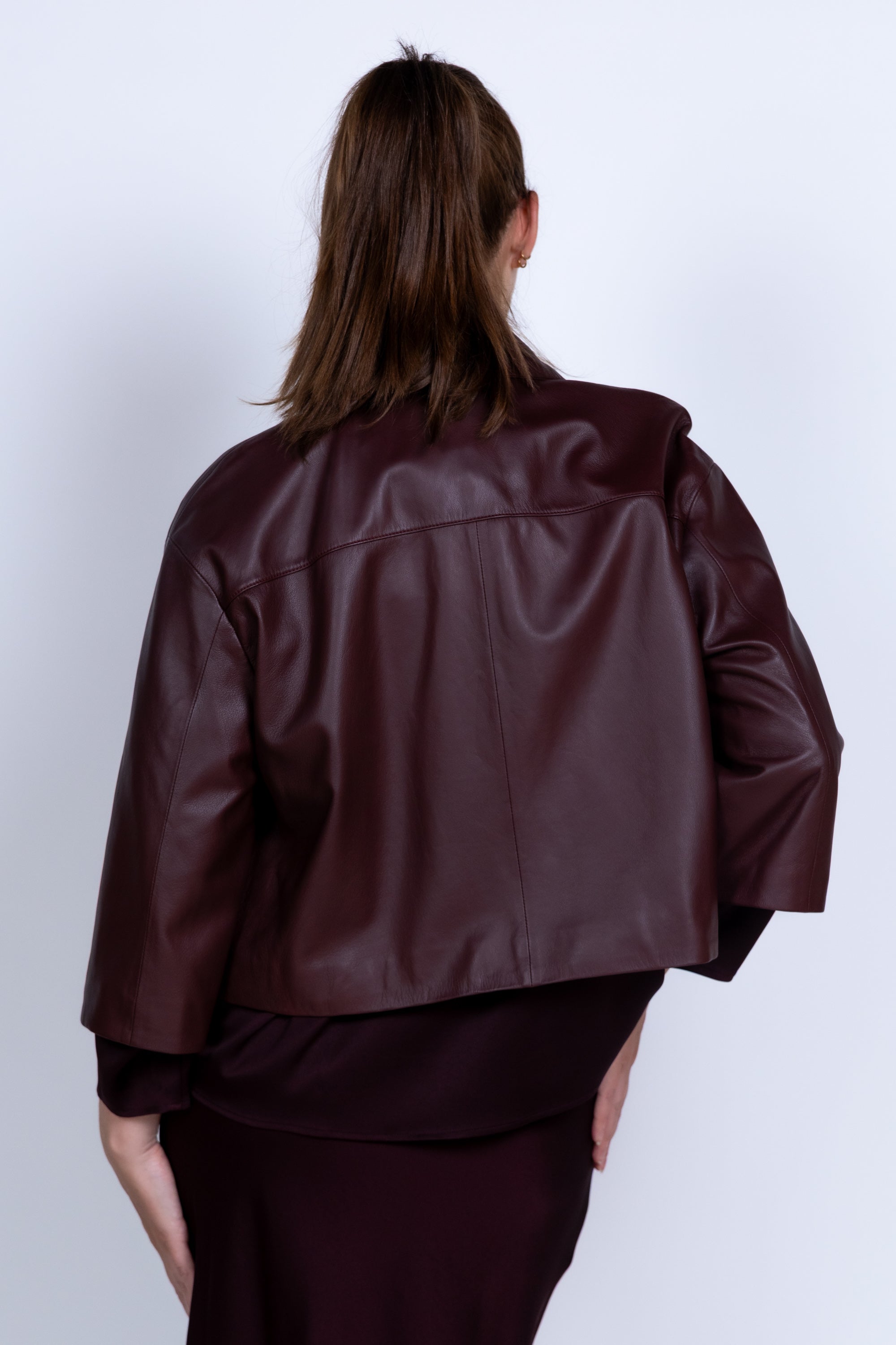 Jasje met knopen - Donkerbordeaux