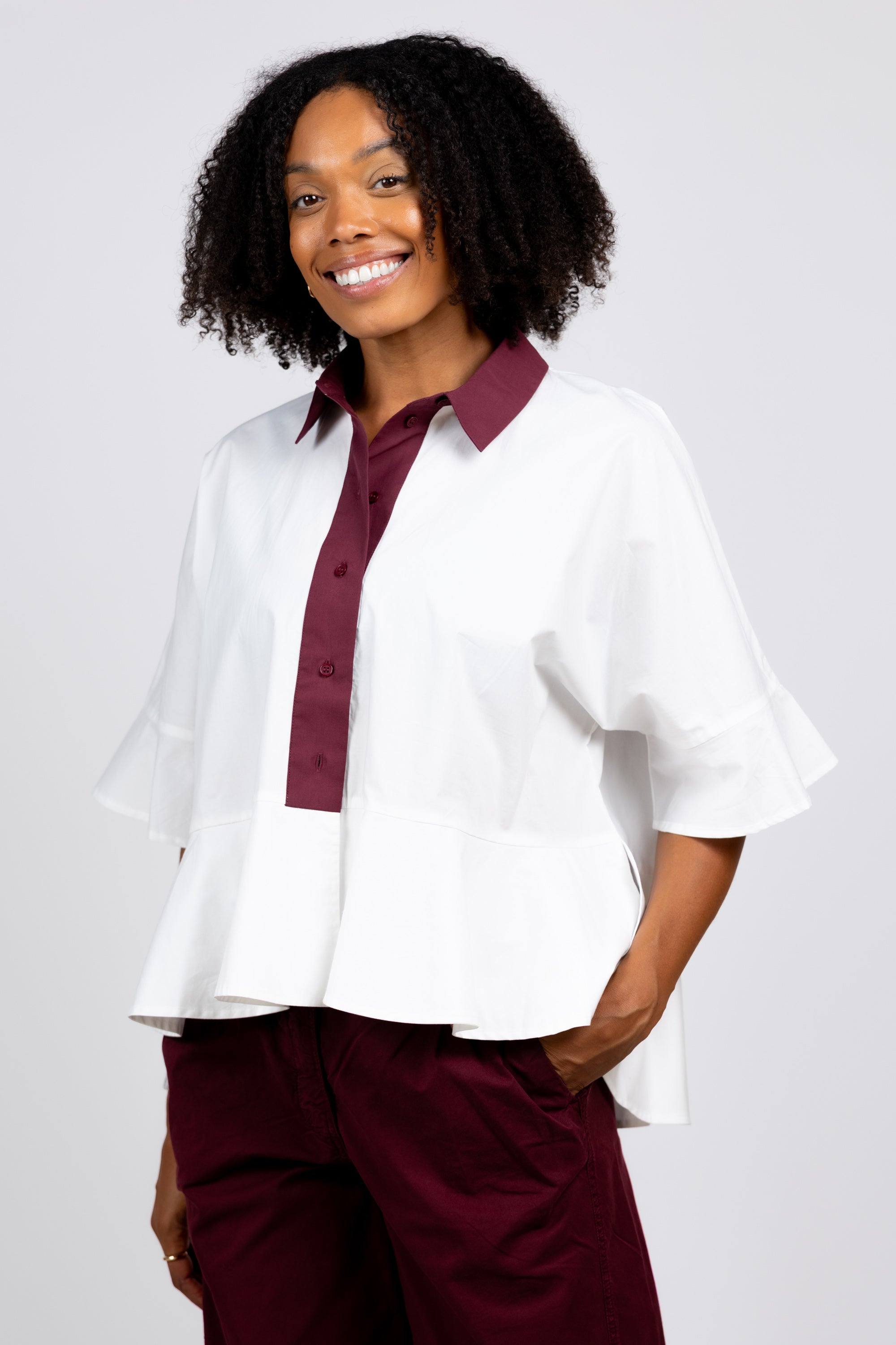 Getailleerde blouse - Wit