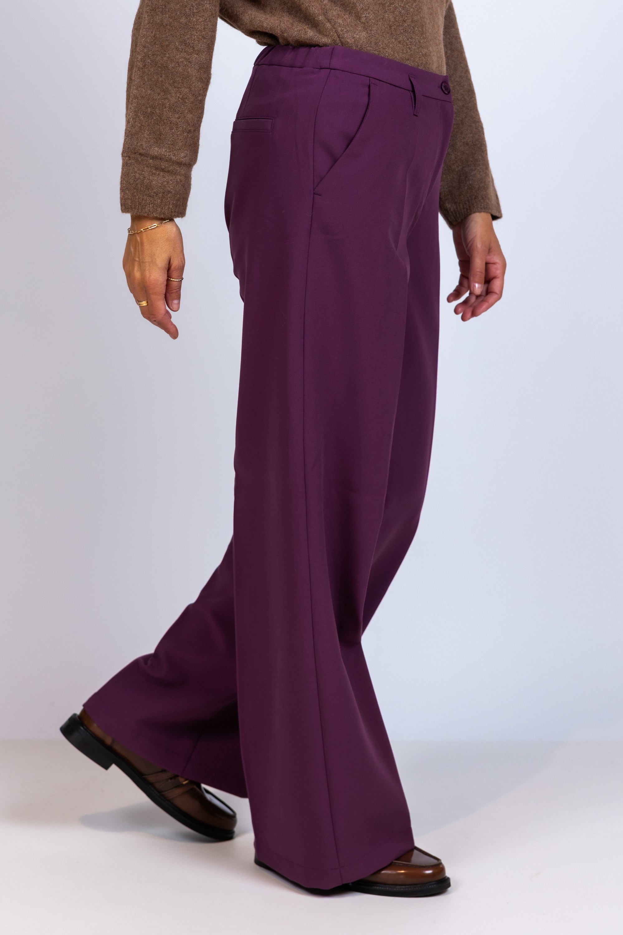 Wijde broek - Burgundy