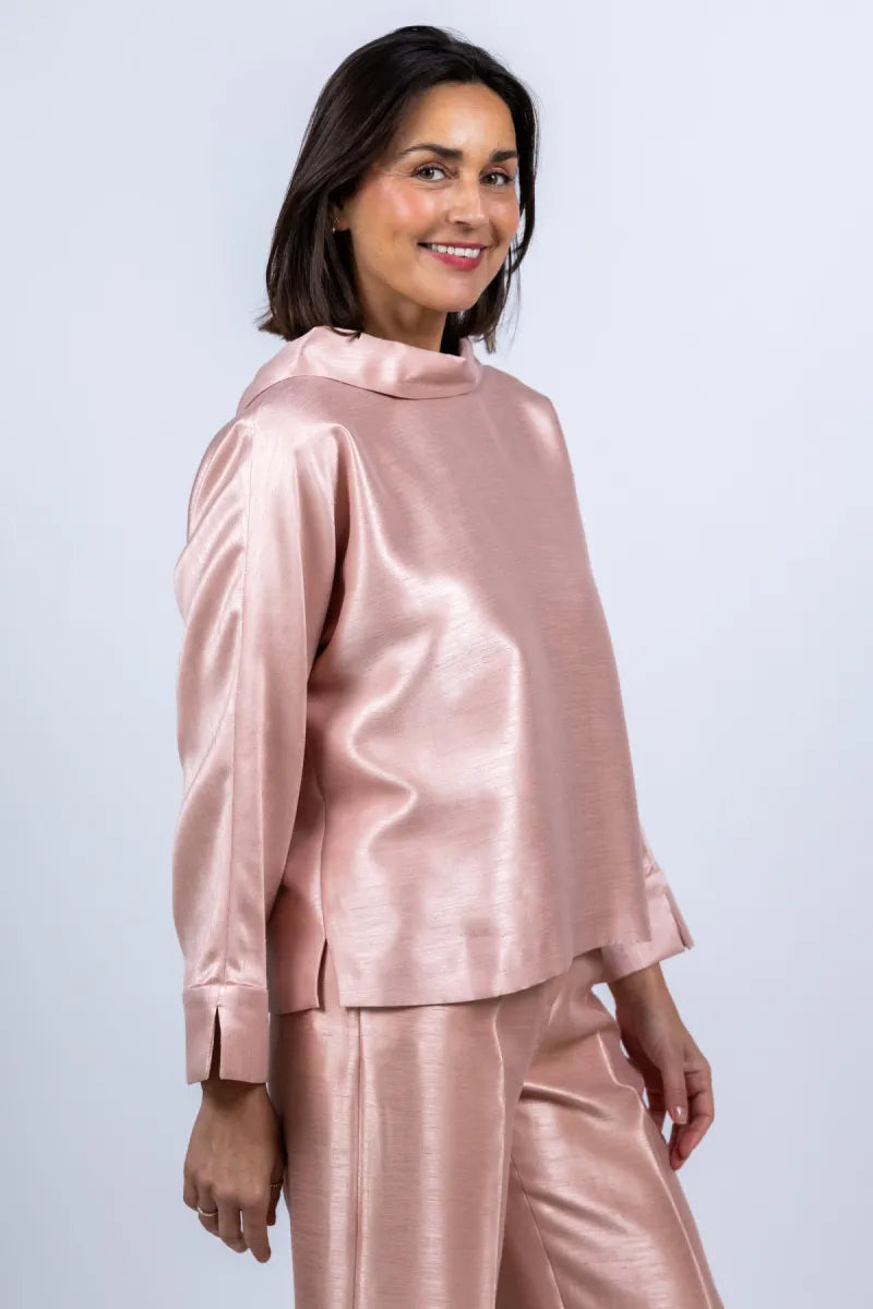 XANDRES Blouse met boothals - Roze