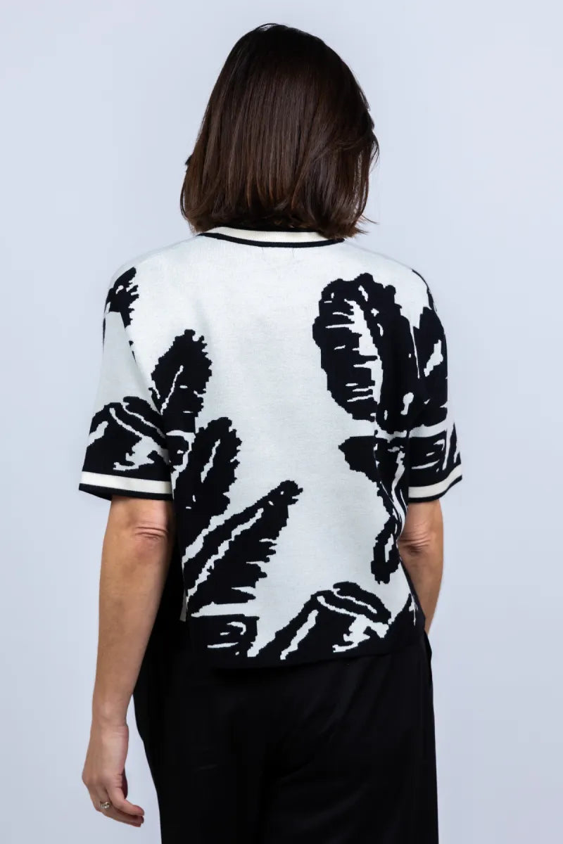 CAROLINE BISS CAROLINE BISS 1263 CAROLINE BISS 1263 Trui met print - Zwart