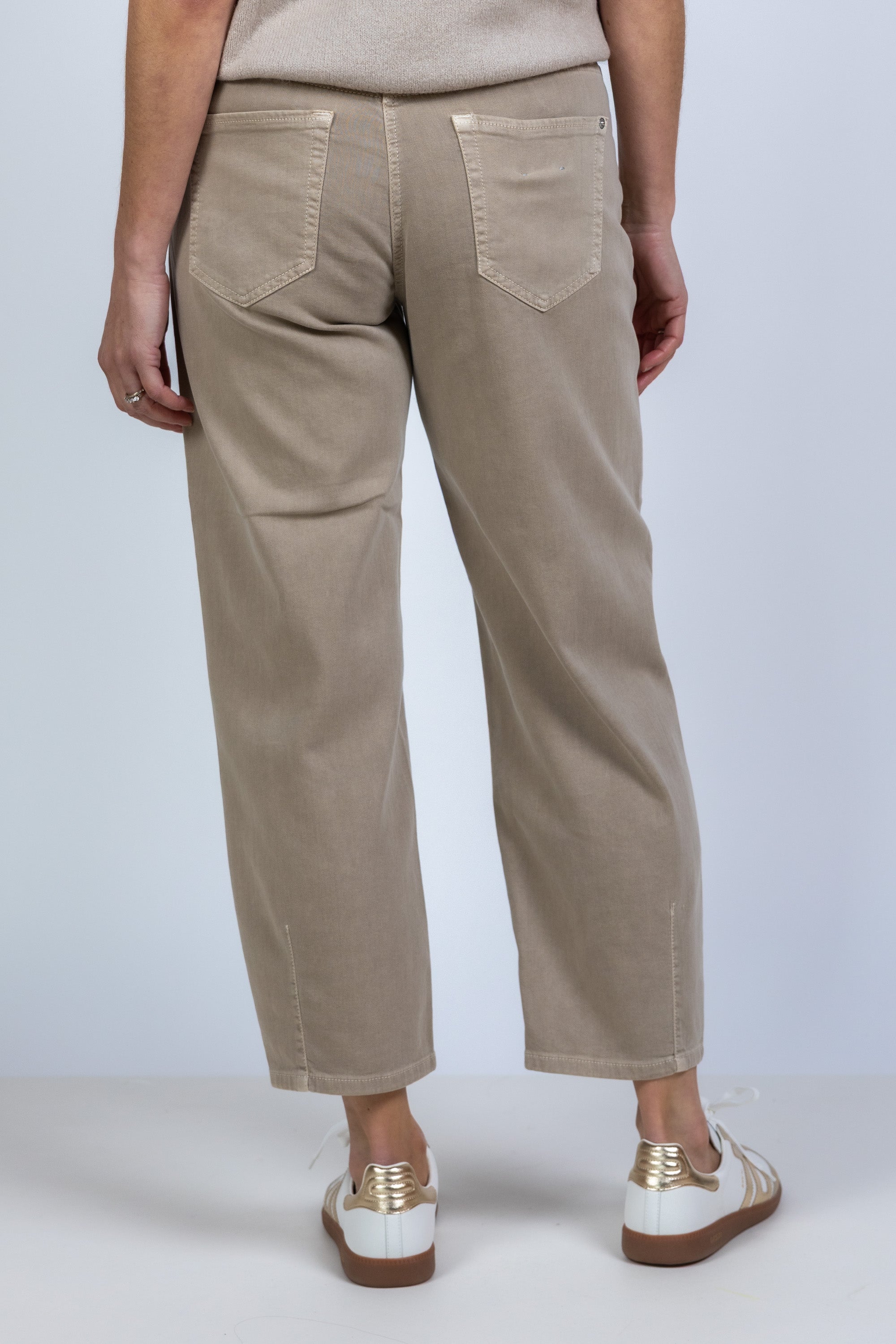 Broek met balloon fit - Licht taupe