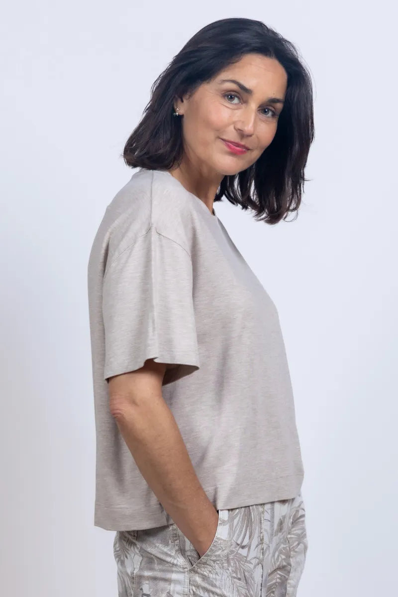 MAJESTIC MAJESTIC M003-FSW133 T-shirt met korte mouwen - Beige