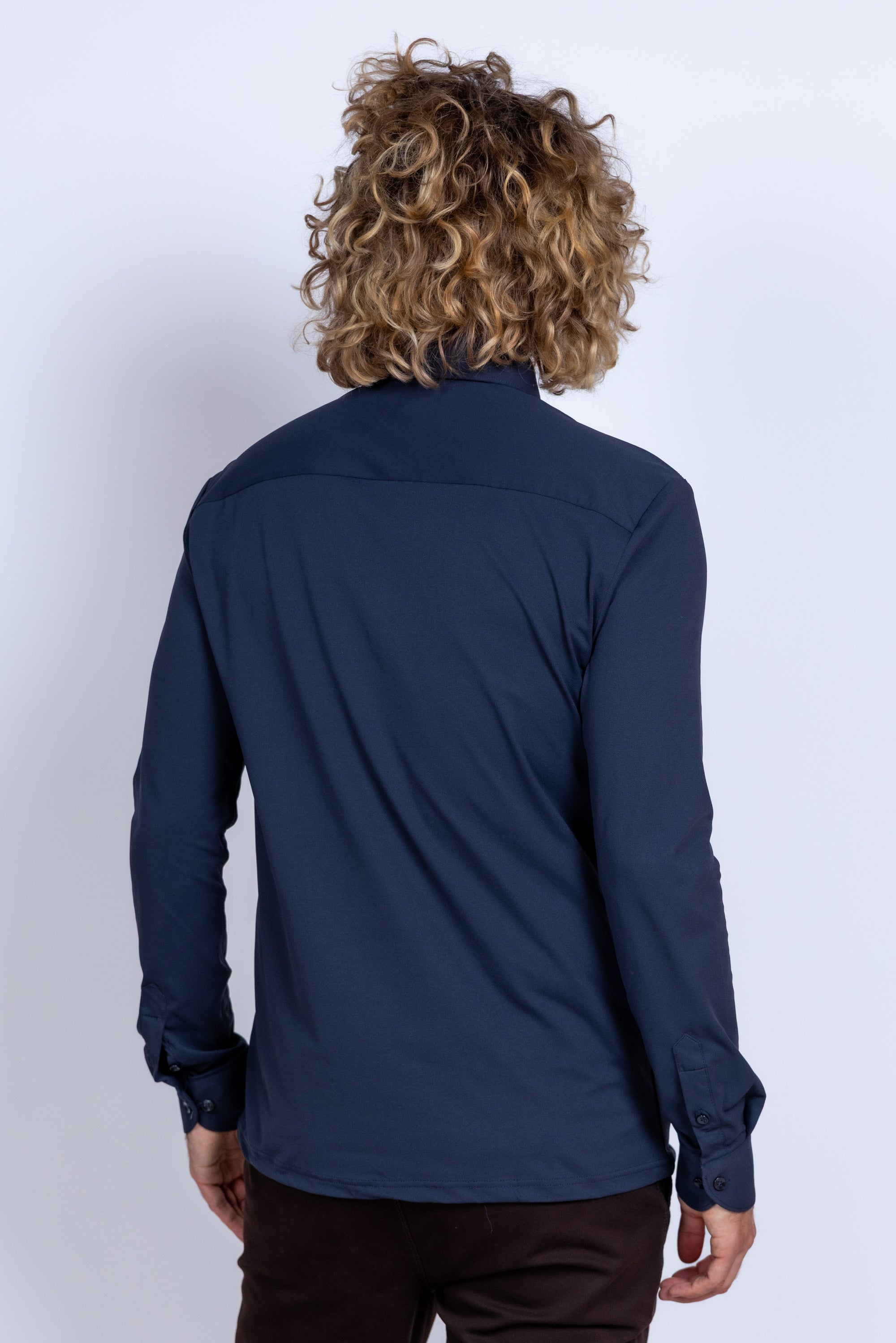 Polo met lange mouw - Marine