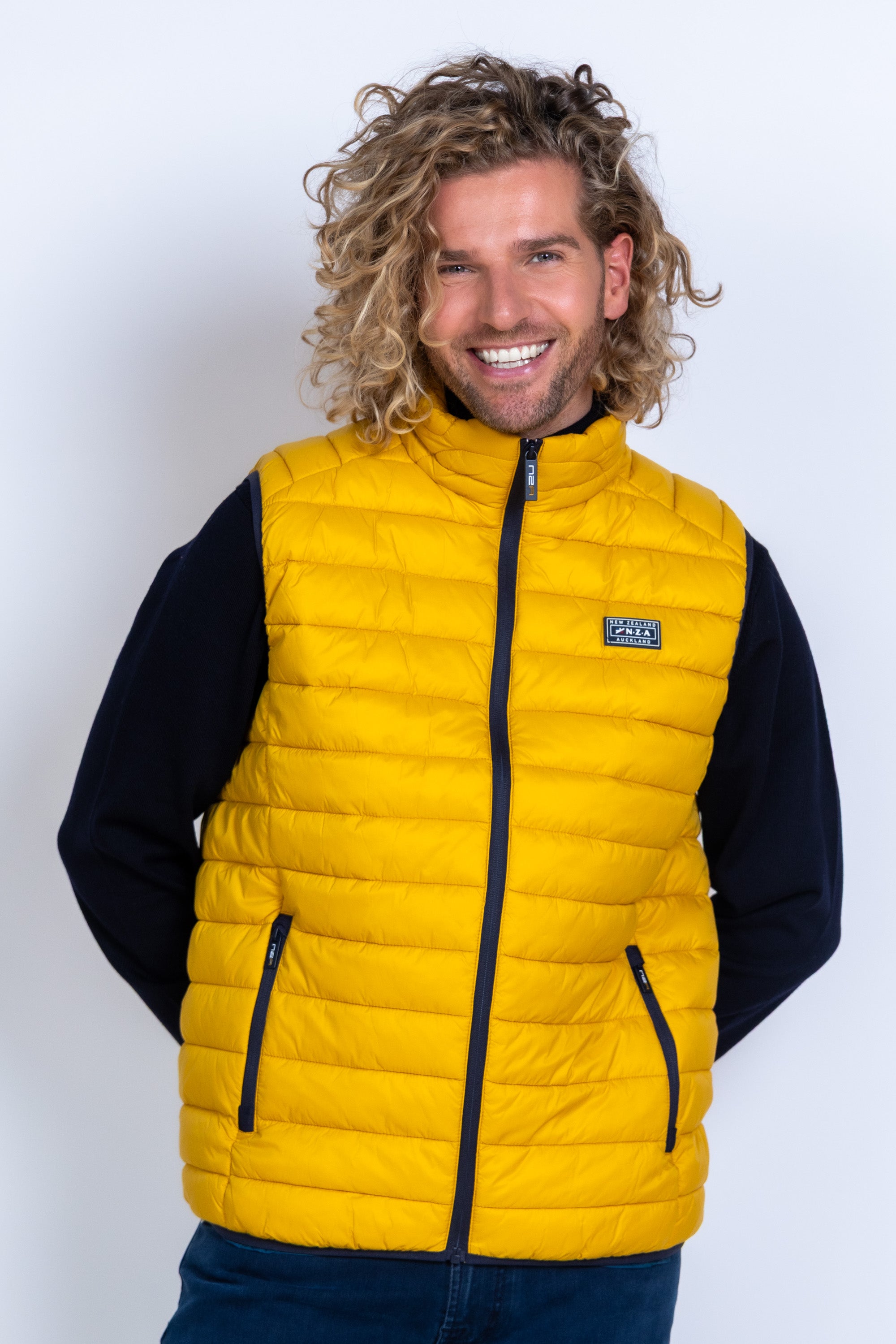 Gewatteerde bodywarmer - Geel